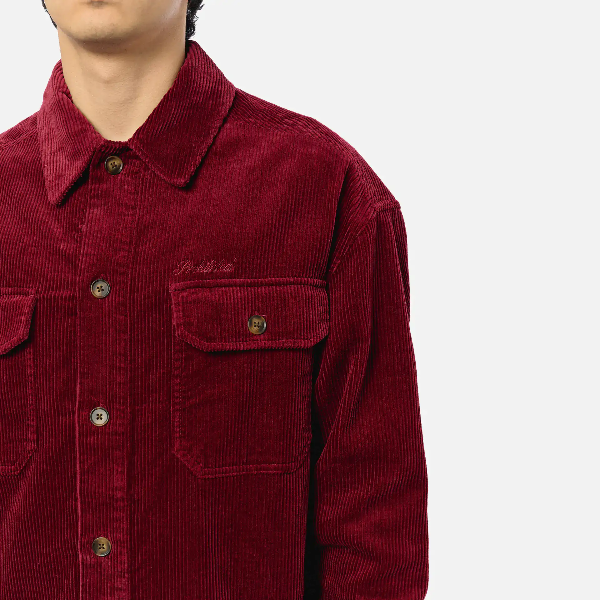 Prohibited Corduroy Overshirt Bordeaux