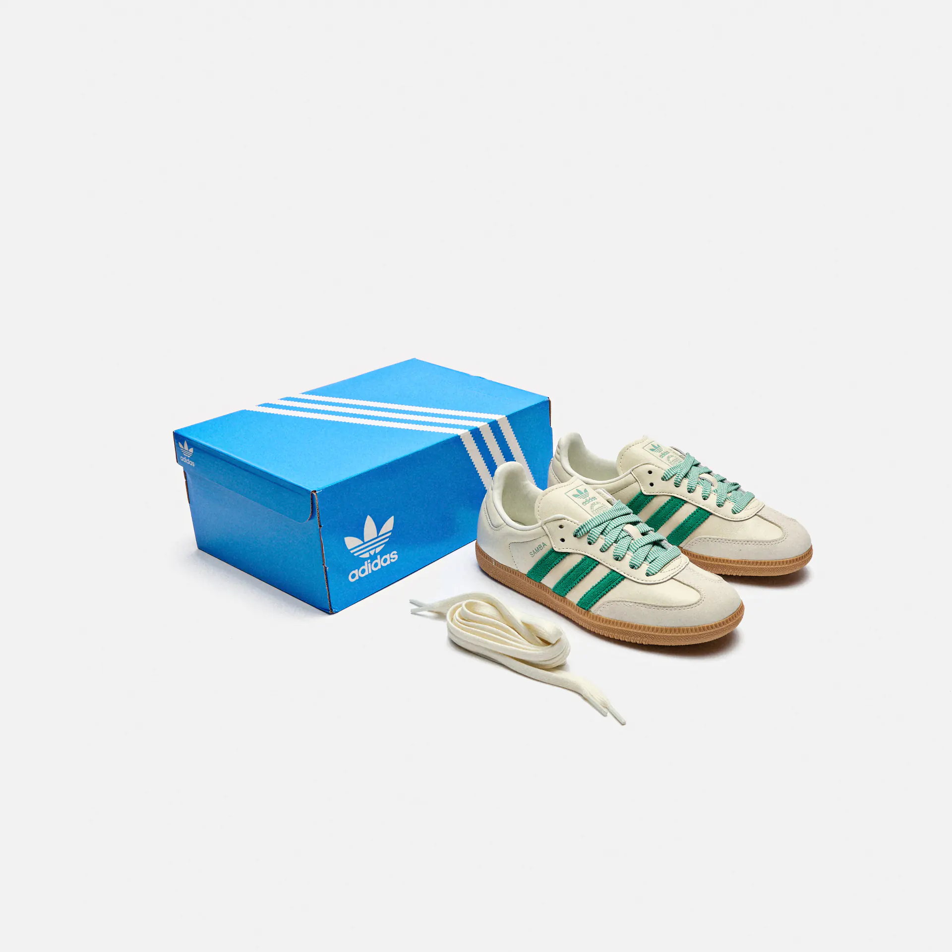 adidas Originals Samba Sneaker OG Off White Court Green