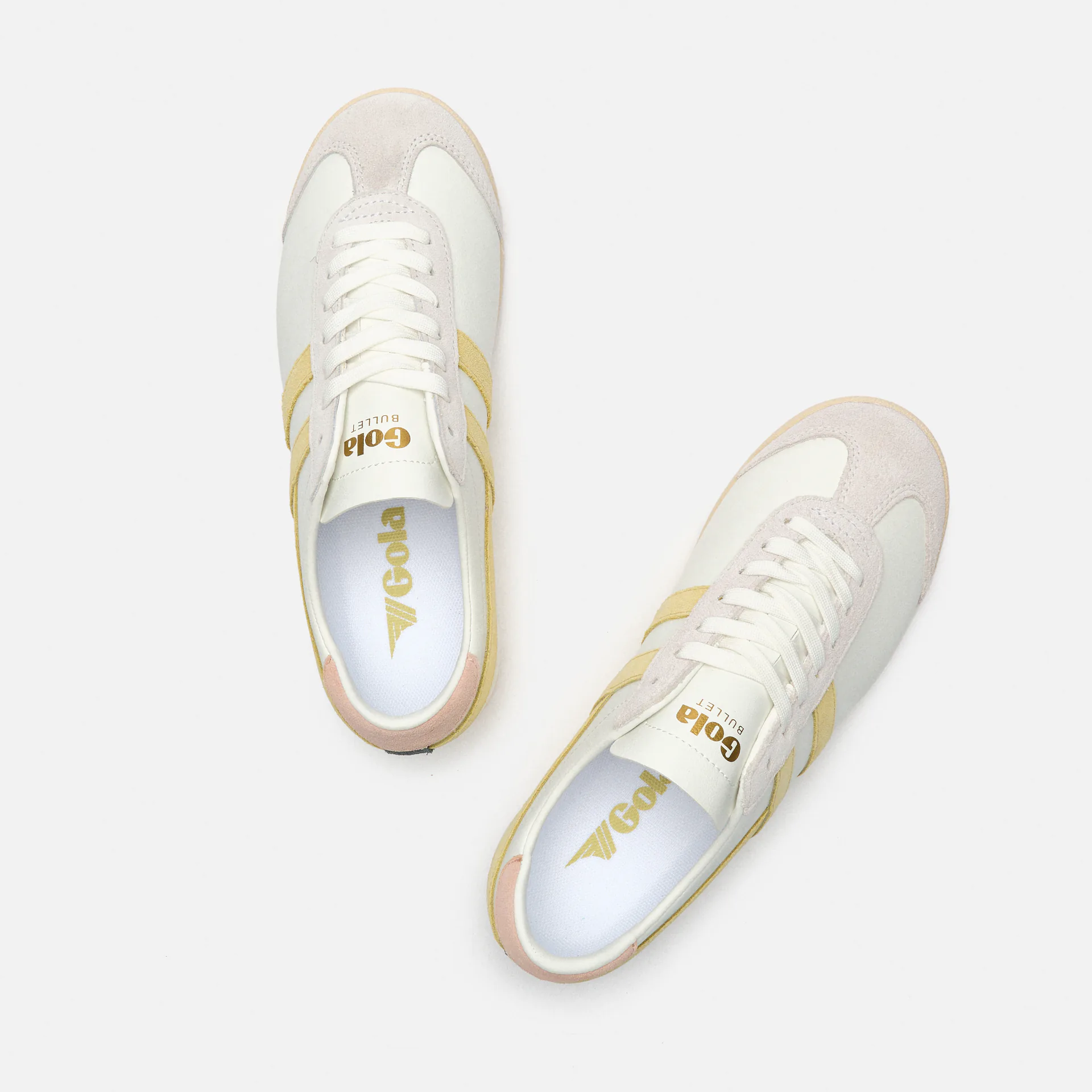 Gola Bullet Pure Sneaker White/Lemon/Pearl Pink