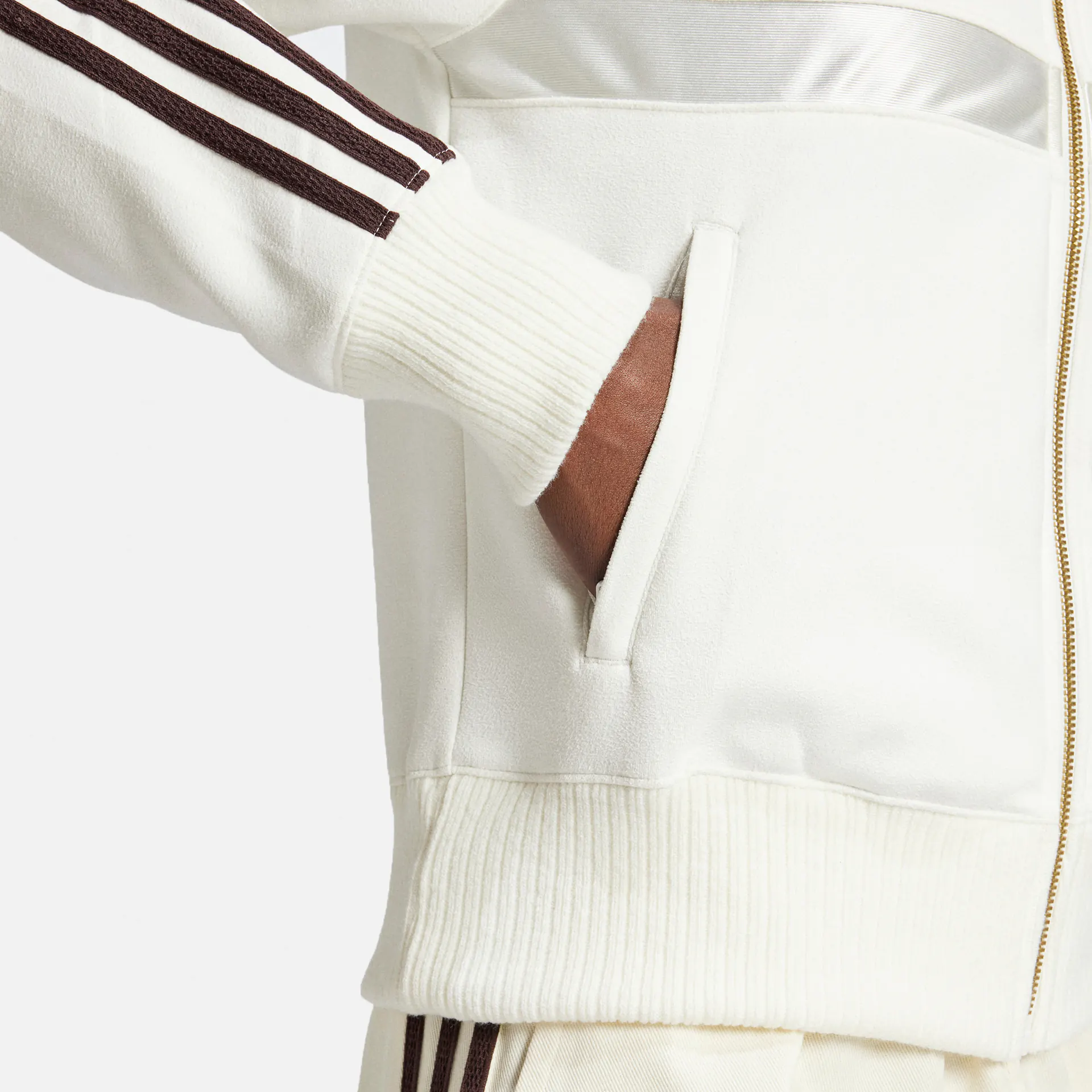 adidas Originals Suede The First Track Jacket Off White