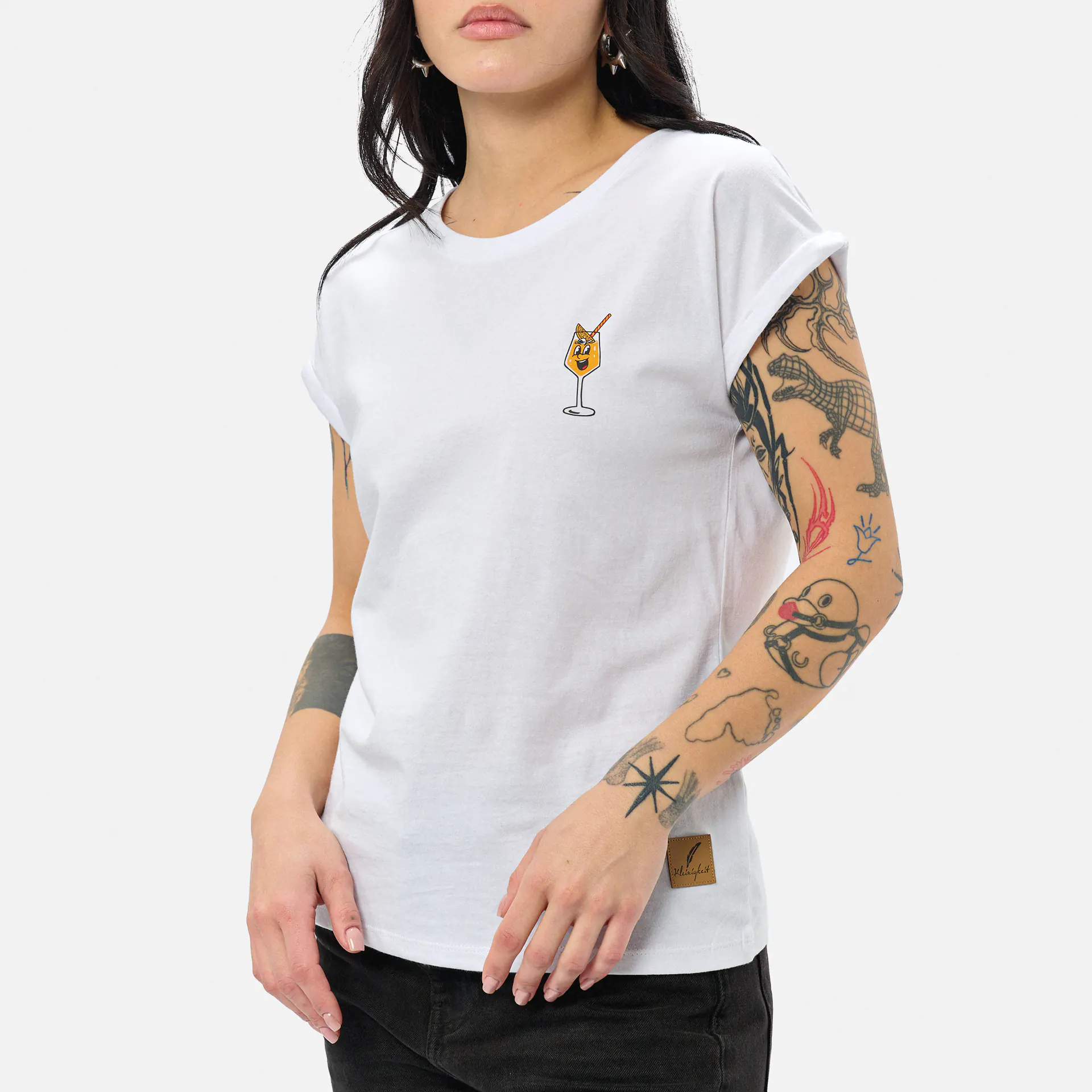 Kleinigkeit Görls Normalfit T-Shirt Happy Spritz White