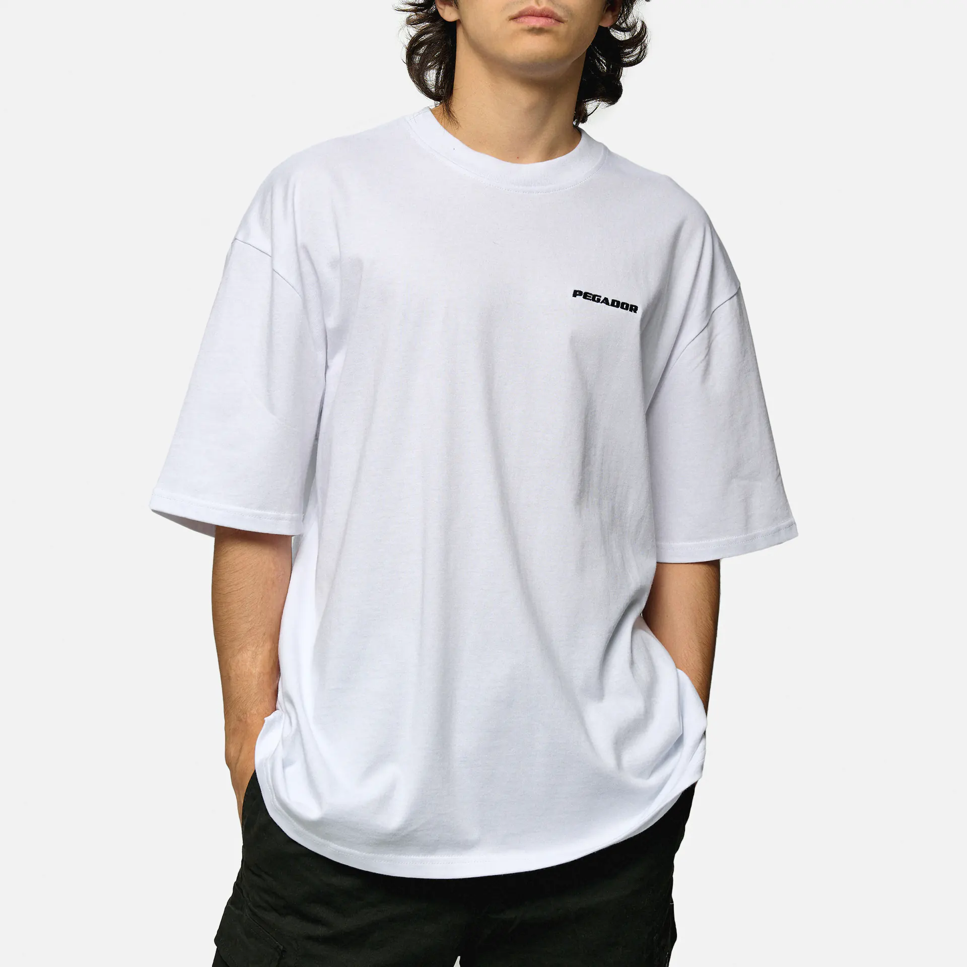 PEGADOR Logo Oversized T-Shirt White