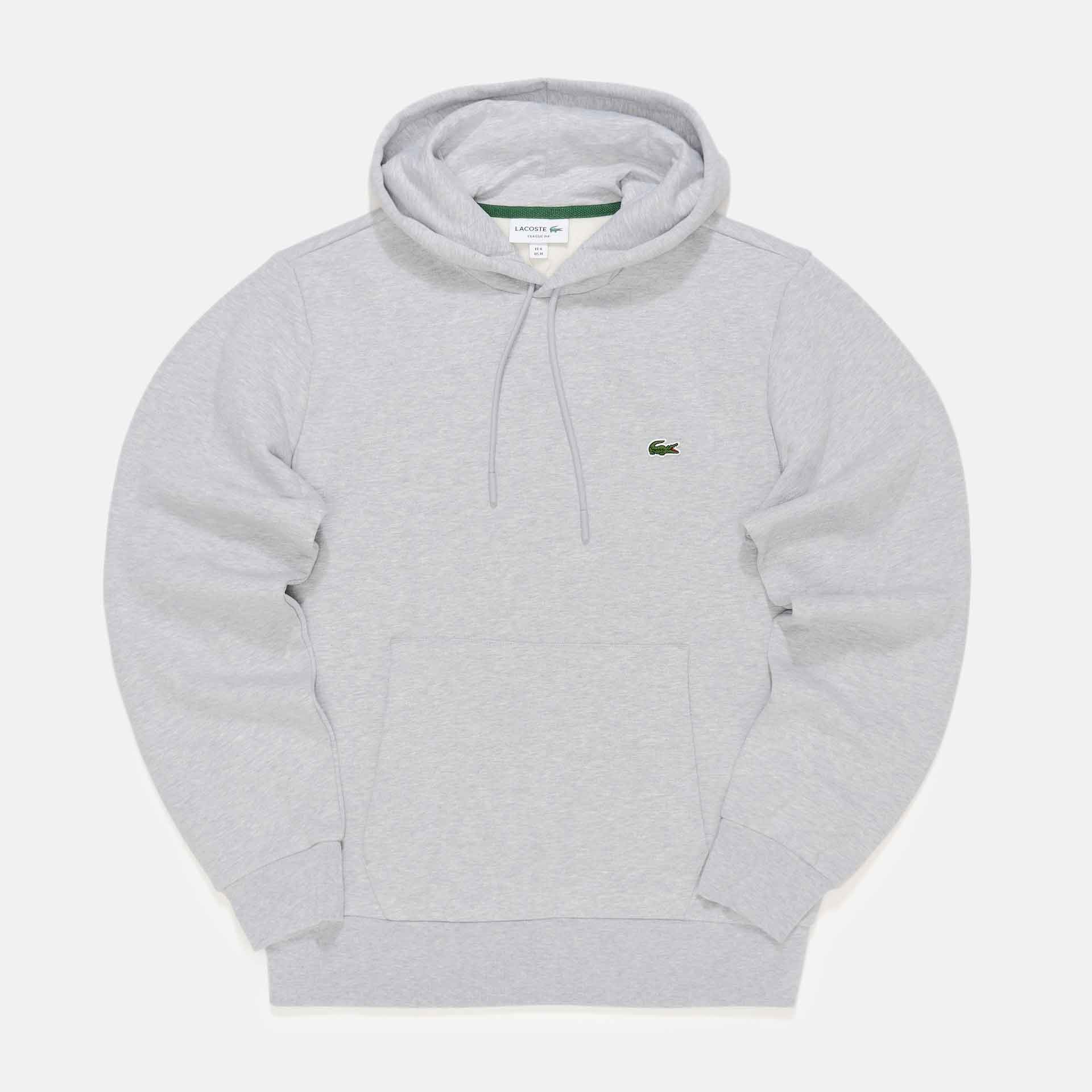 Lacoste Organic Cotton Hoodie Silver Chine