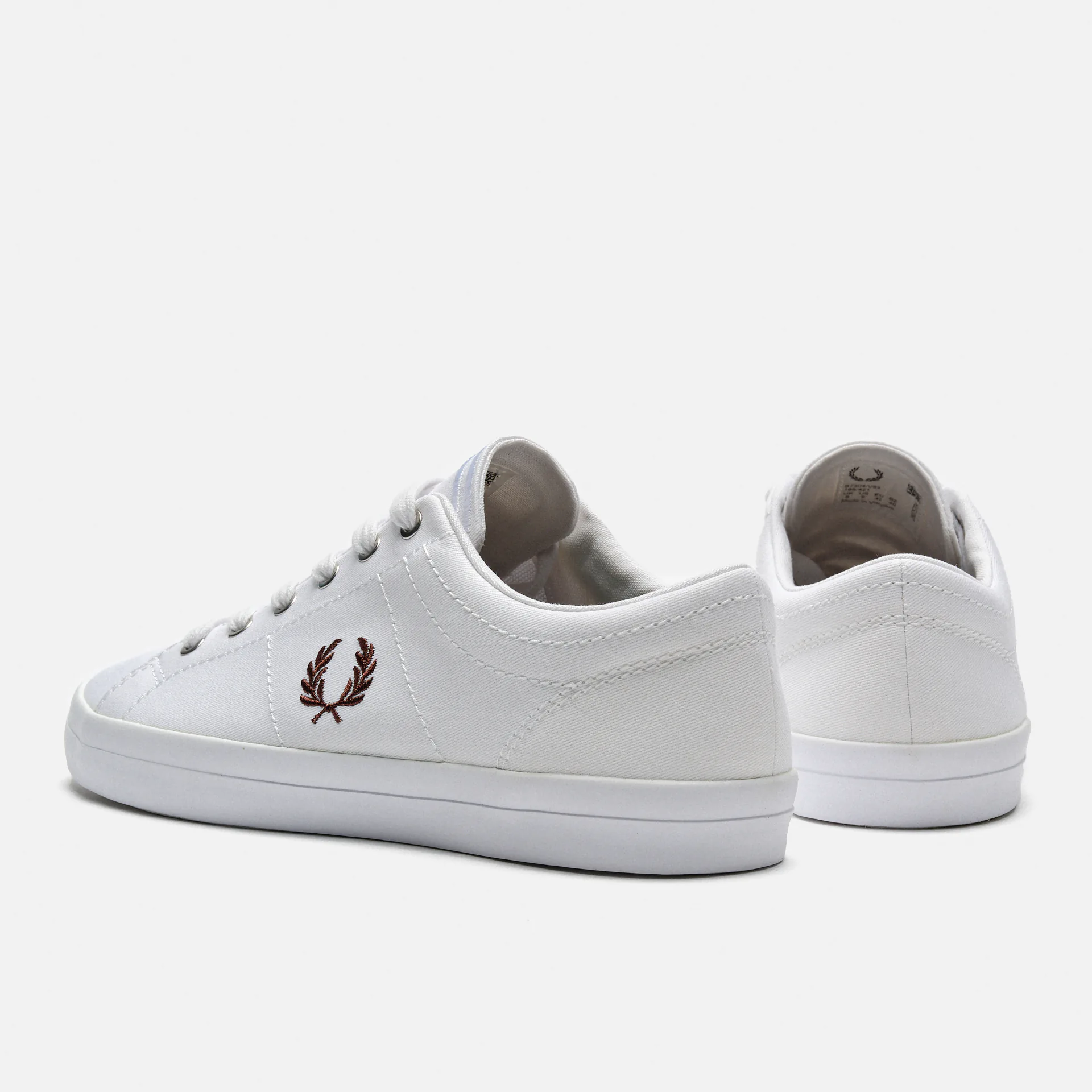 Fred Perry Baseline Twill Sneakers White/Carrington Brick