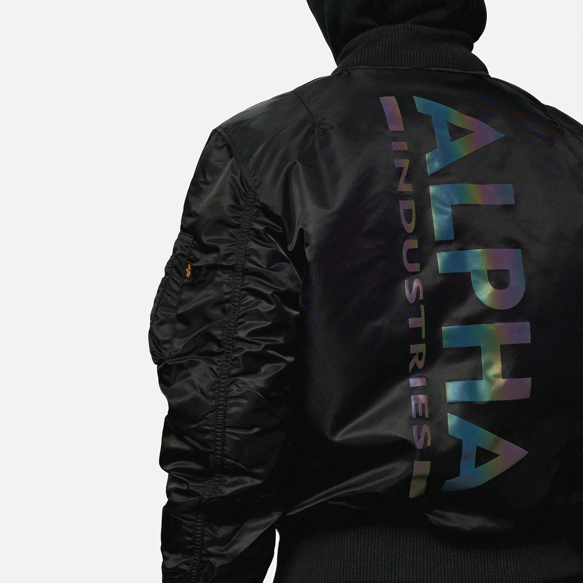 Alpha Industries MA-1 ZH Back Print Jacket Black 