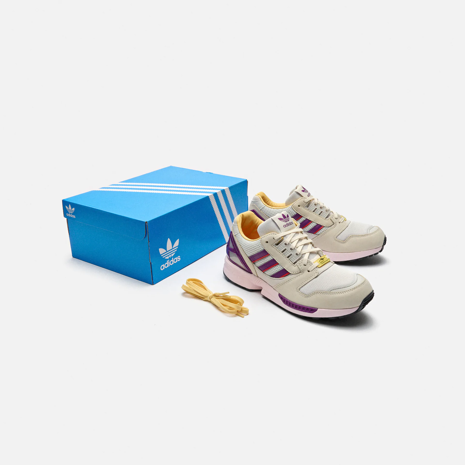 adidas Originals ZX8000 Sneaker Crystal White/Glory Purple/Orange Tint