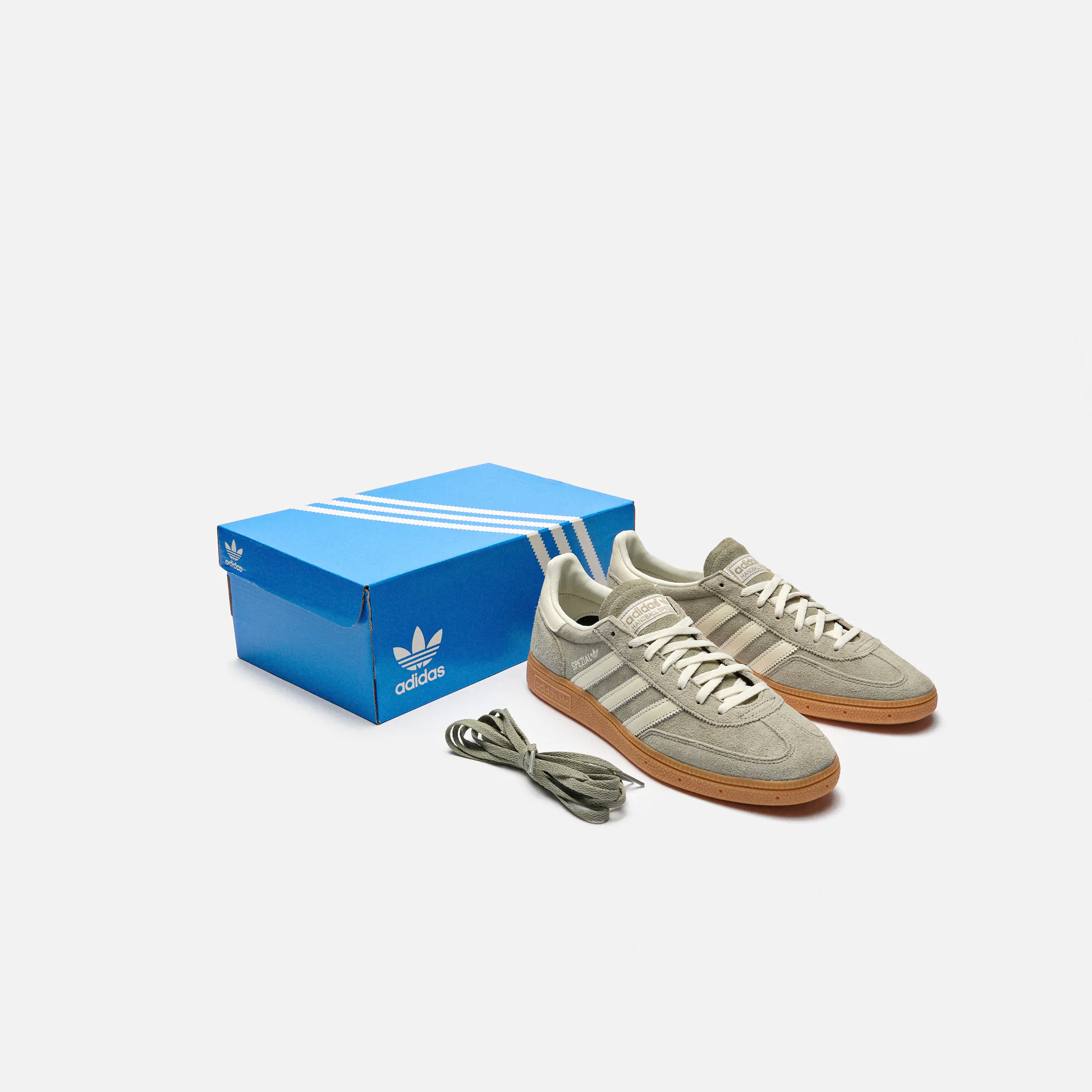 adidas Originals Handball Spezial Sneaker Silver Pebble Off White Gum