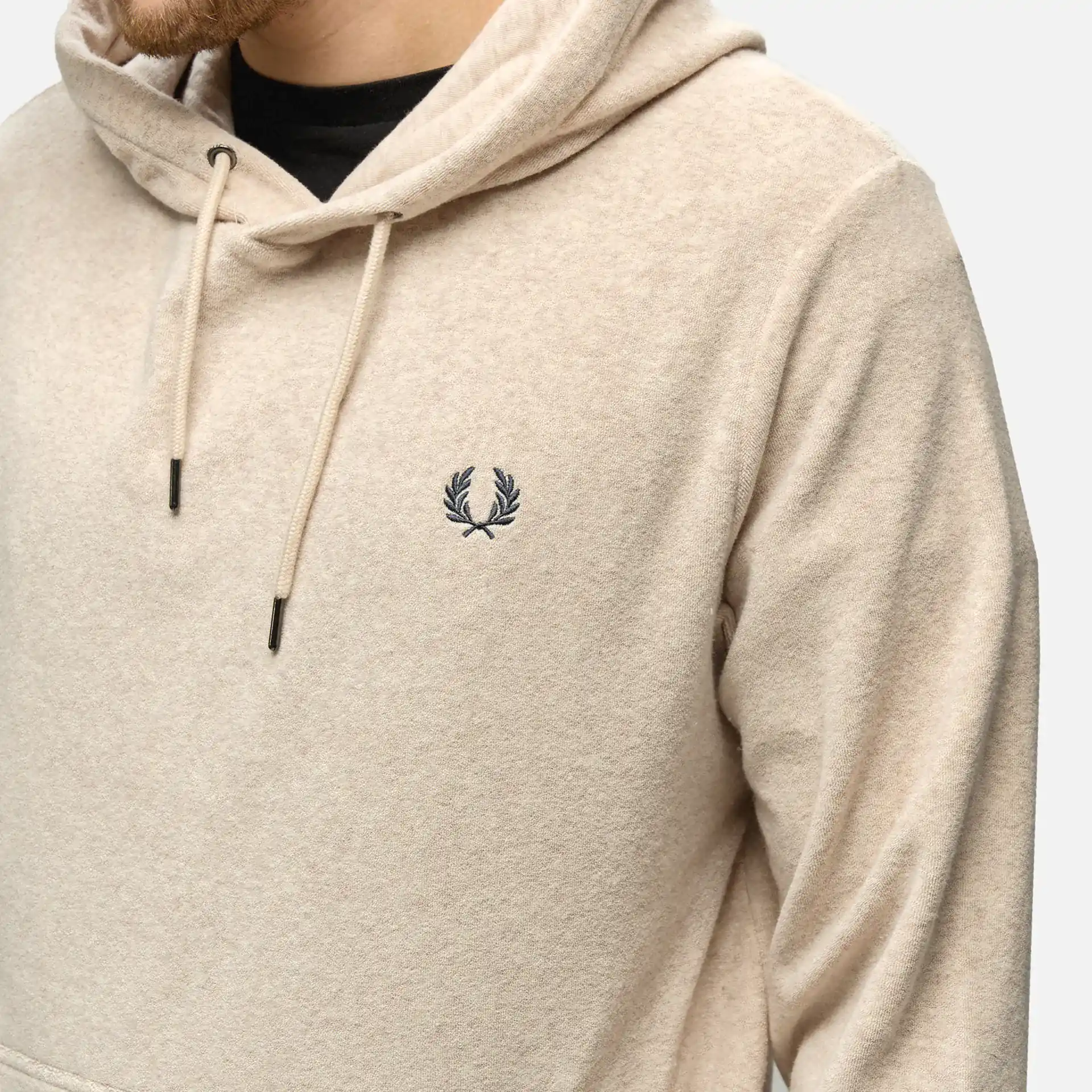 Fred Perry Towelling Crew Neck Sweatshirt Porridge Marl