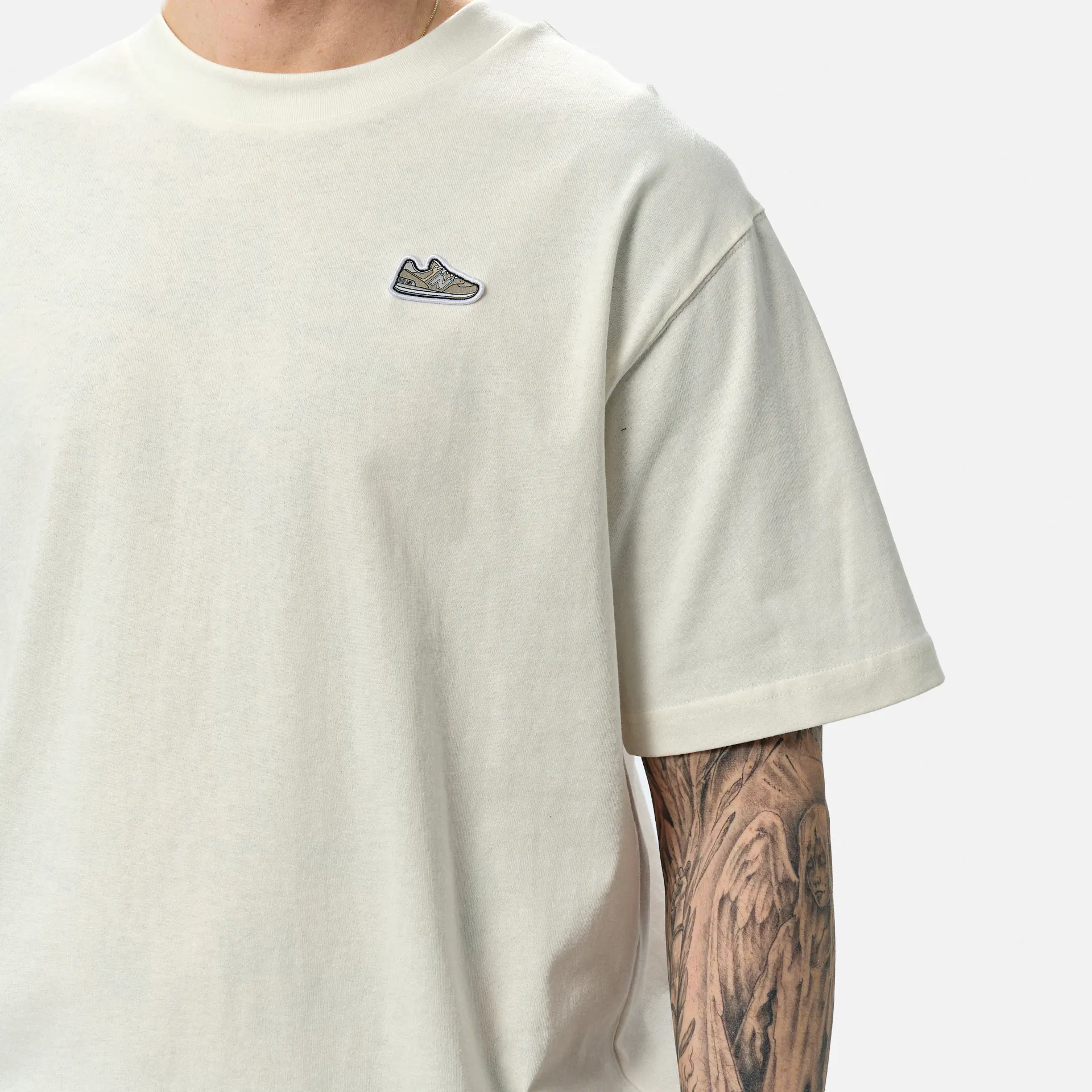 New Balance Athletics 574 Patch T-Shirt Beige