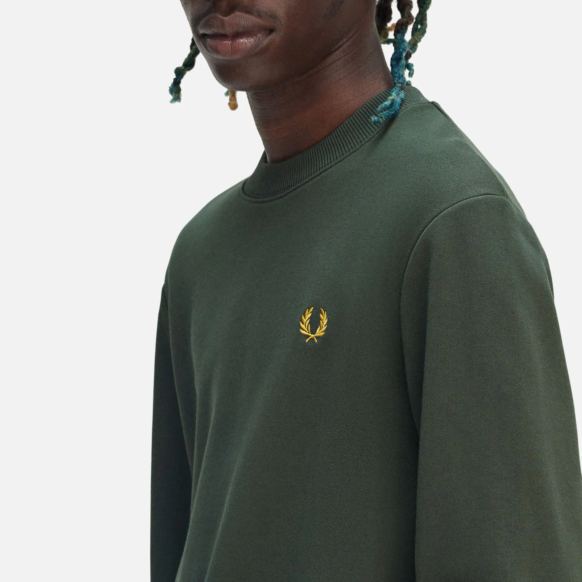 Fred Perry Crew Neck Sweatshirt Court Green