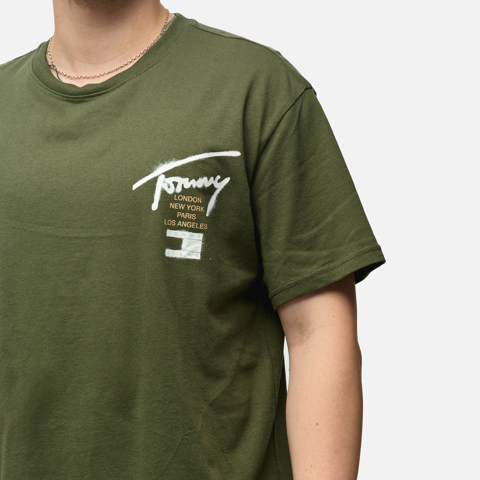 Tommy Jeans Regular Graffiti Sig T-Shirt Green