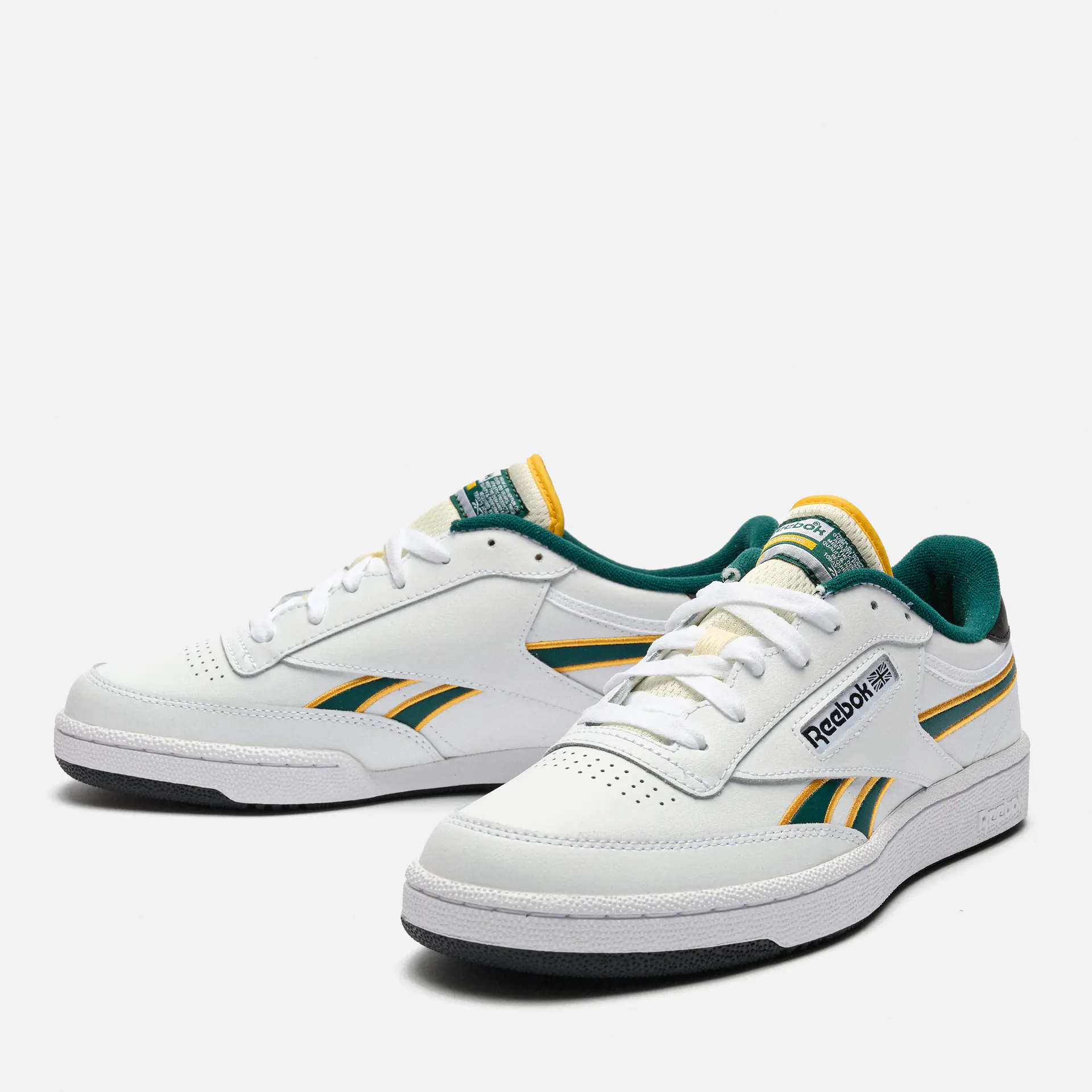 Reebok Club C Revenge Sneaker White/Fierce Gold/Collegiate Green