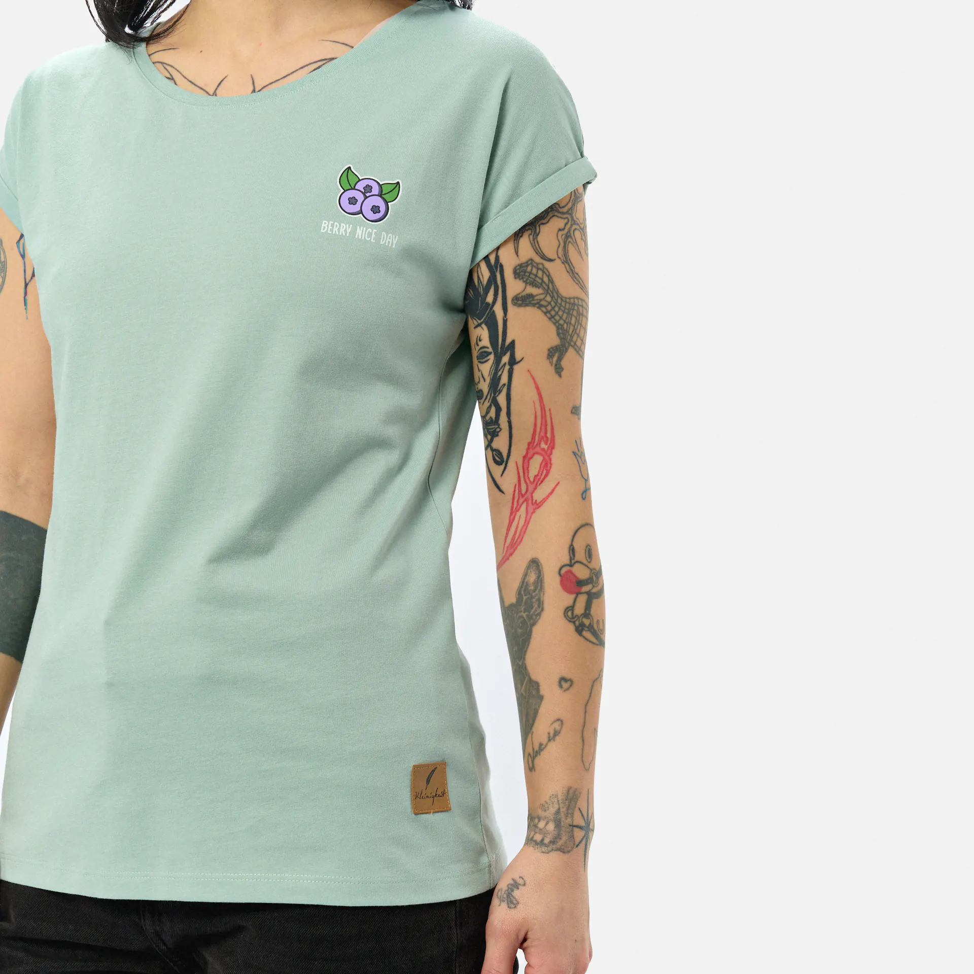 Kleinigkeit Görls Normalfit T-Shirt Berry Nice Celadon