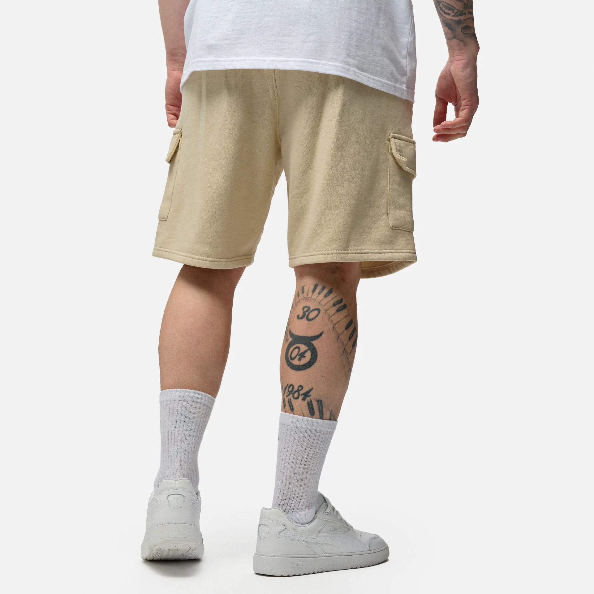 PEGADOR Pineda Heavy Sweat Cargo Shorts Desert Sand