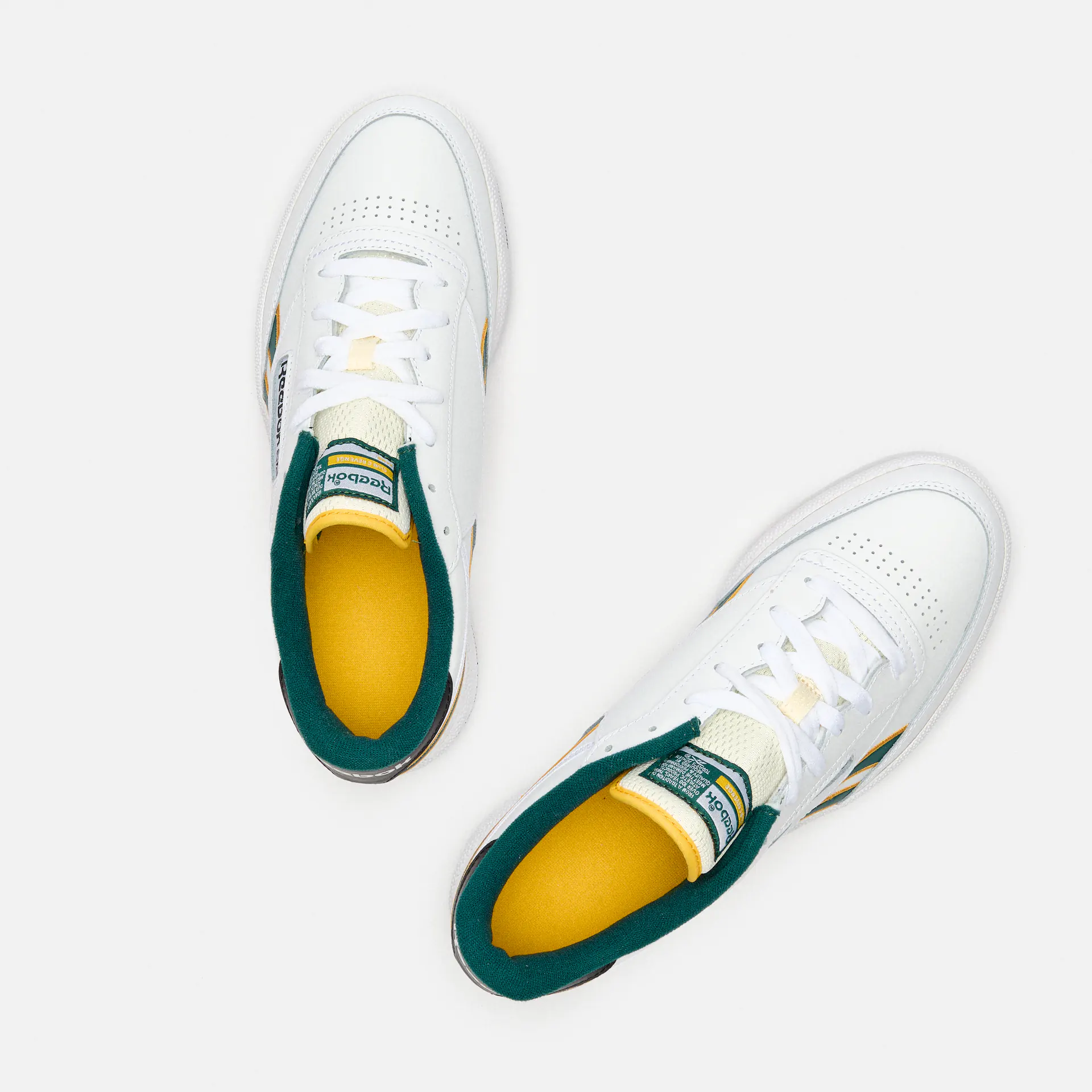 Reebok Club C Revenge Sneaker White/Fierce Gold/Collegiate Green