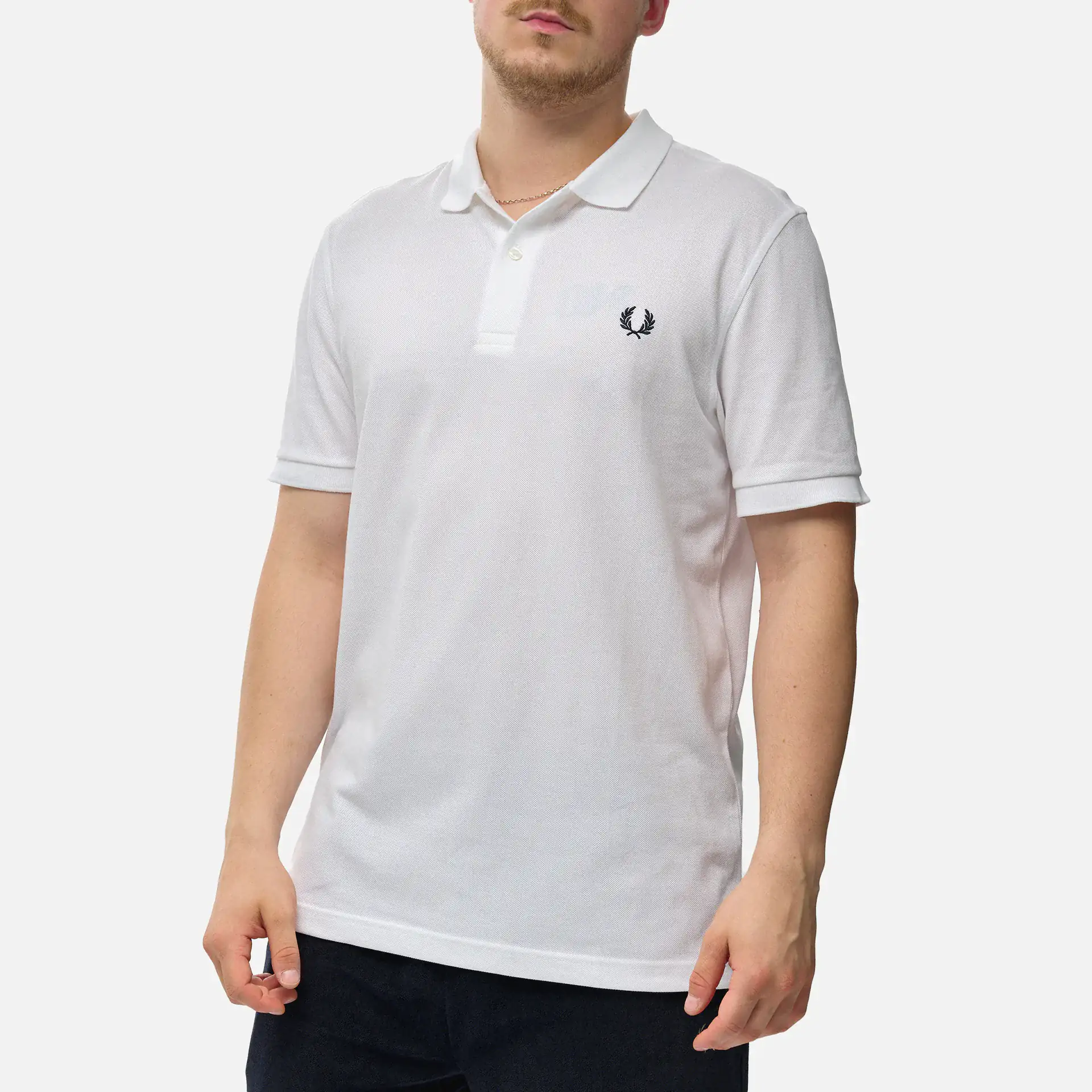 Fred Perry Plain Polo Shirt White