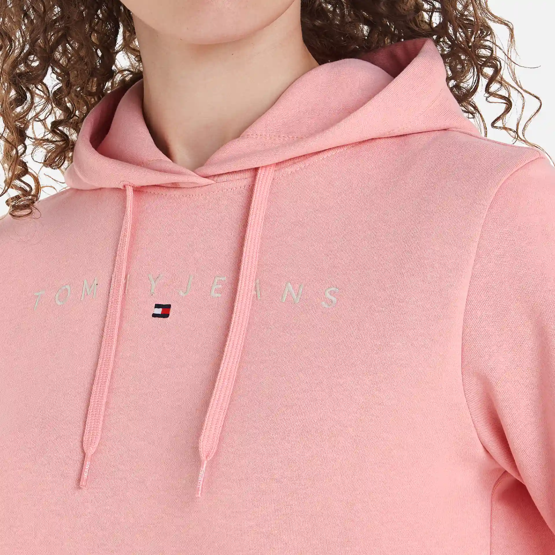 Tommy Jeans Linear Hoodie Pink