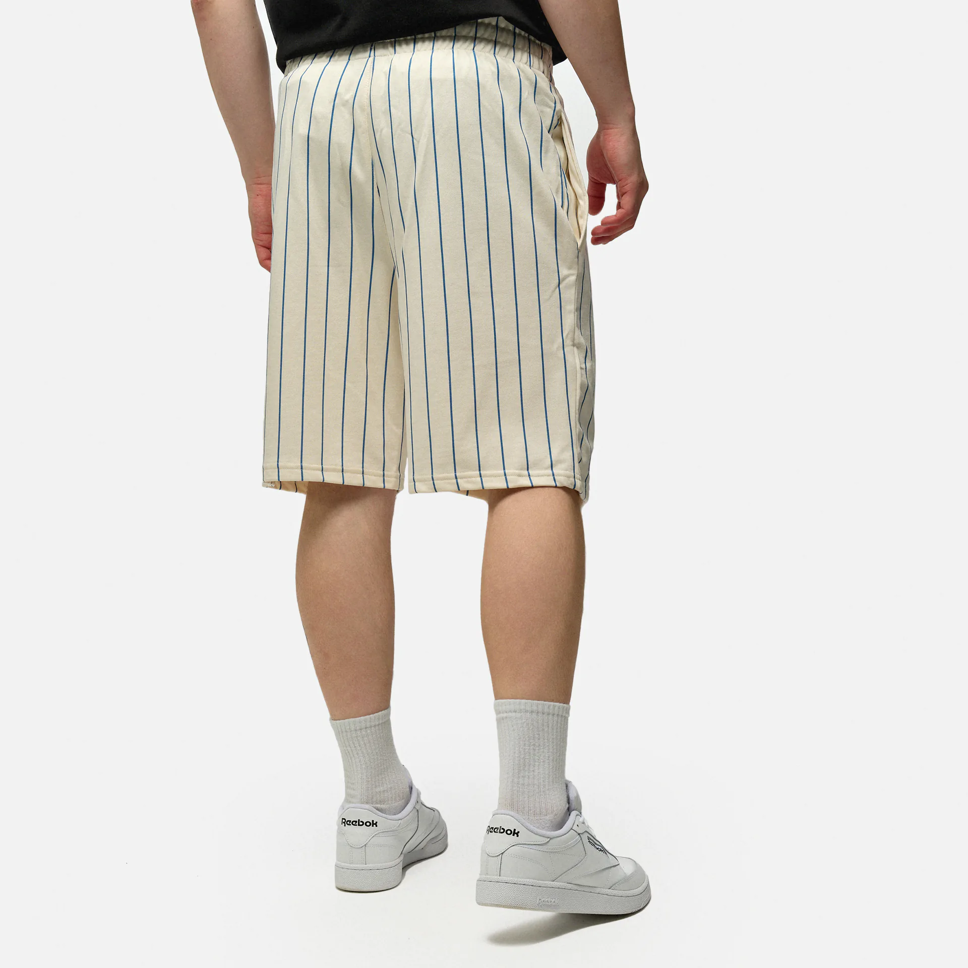 New Era Pinstripe Shorts White/Blue