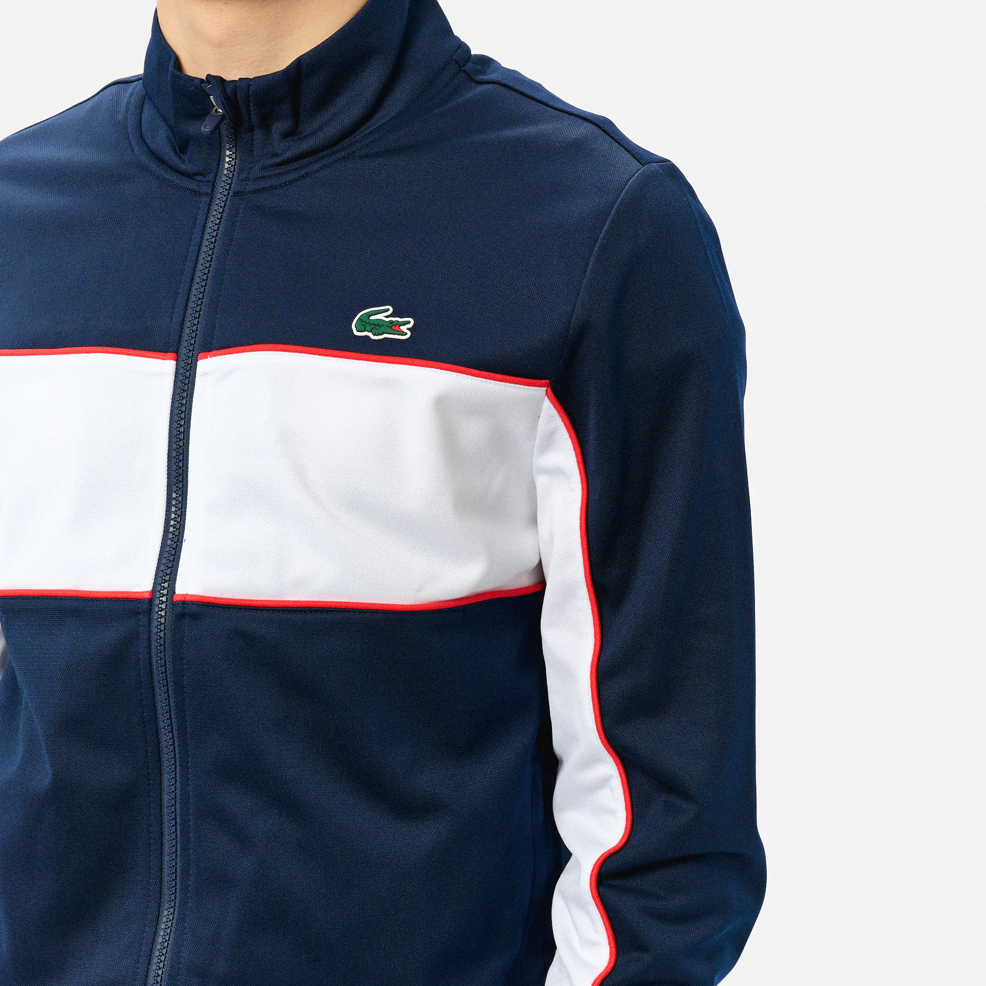 Lacoste Color Block Track Jacket Navy Blue/White Grenadine