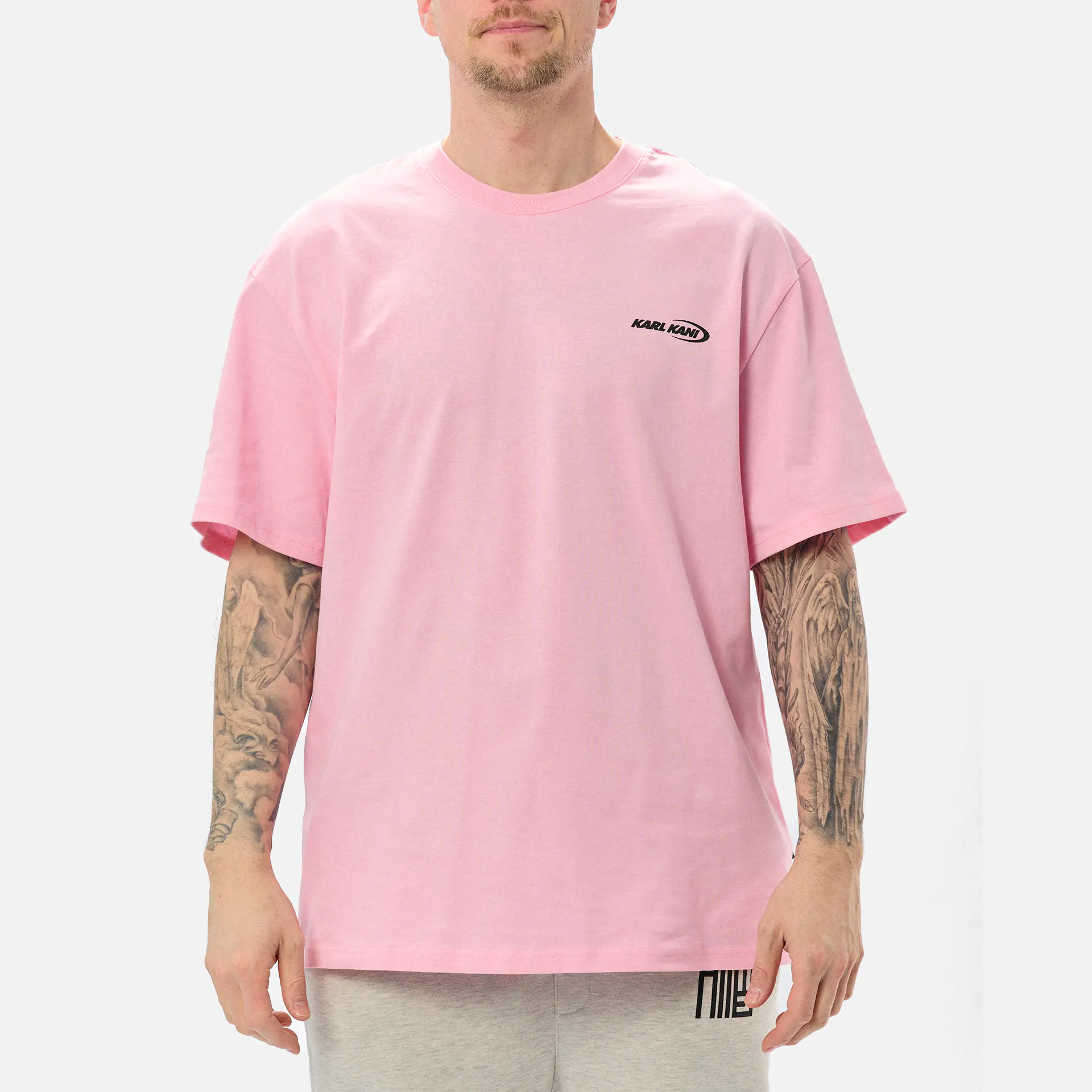 Karl Kani Woven Signature Resist Love T-Shirt Rose