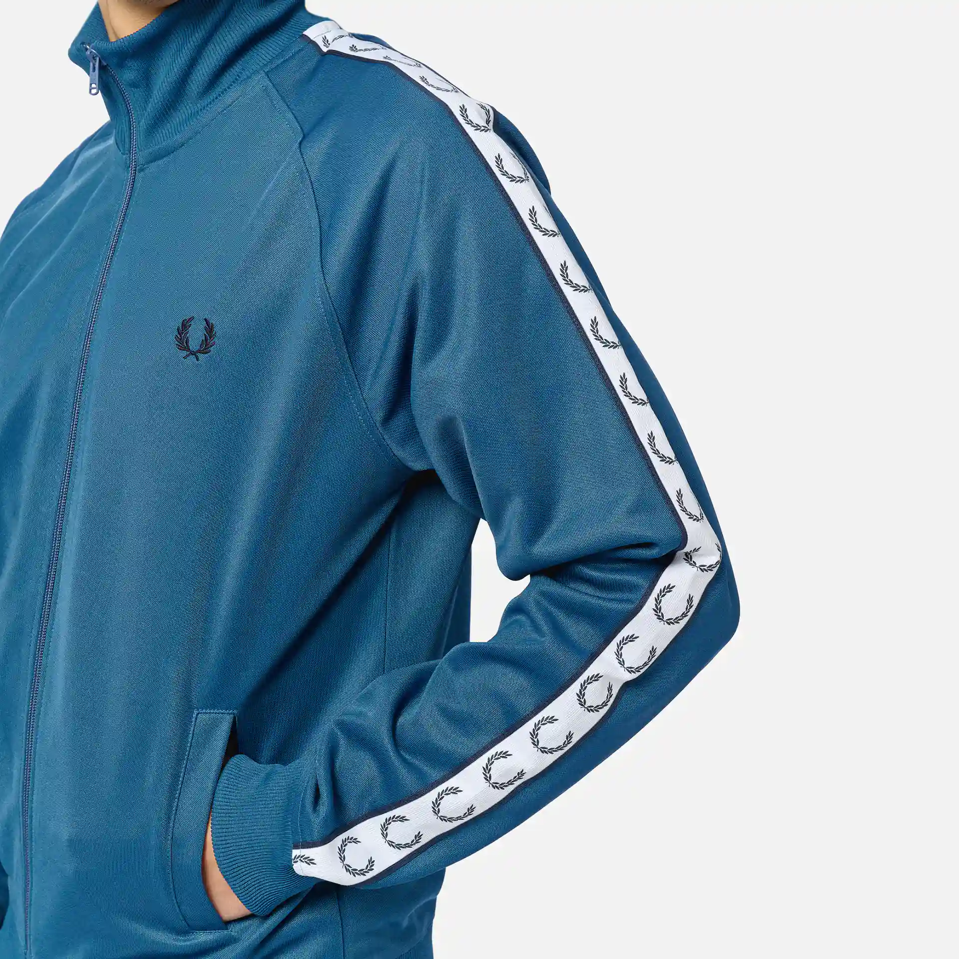 Fred Perry Taped Track Jacket Midnight Blue