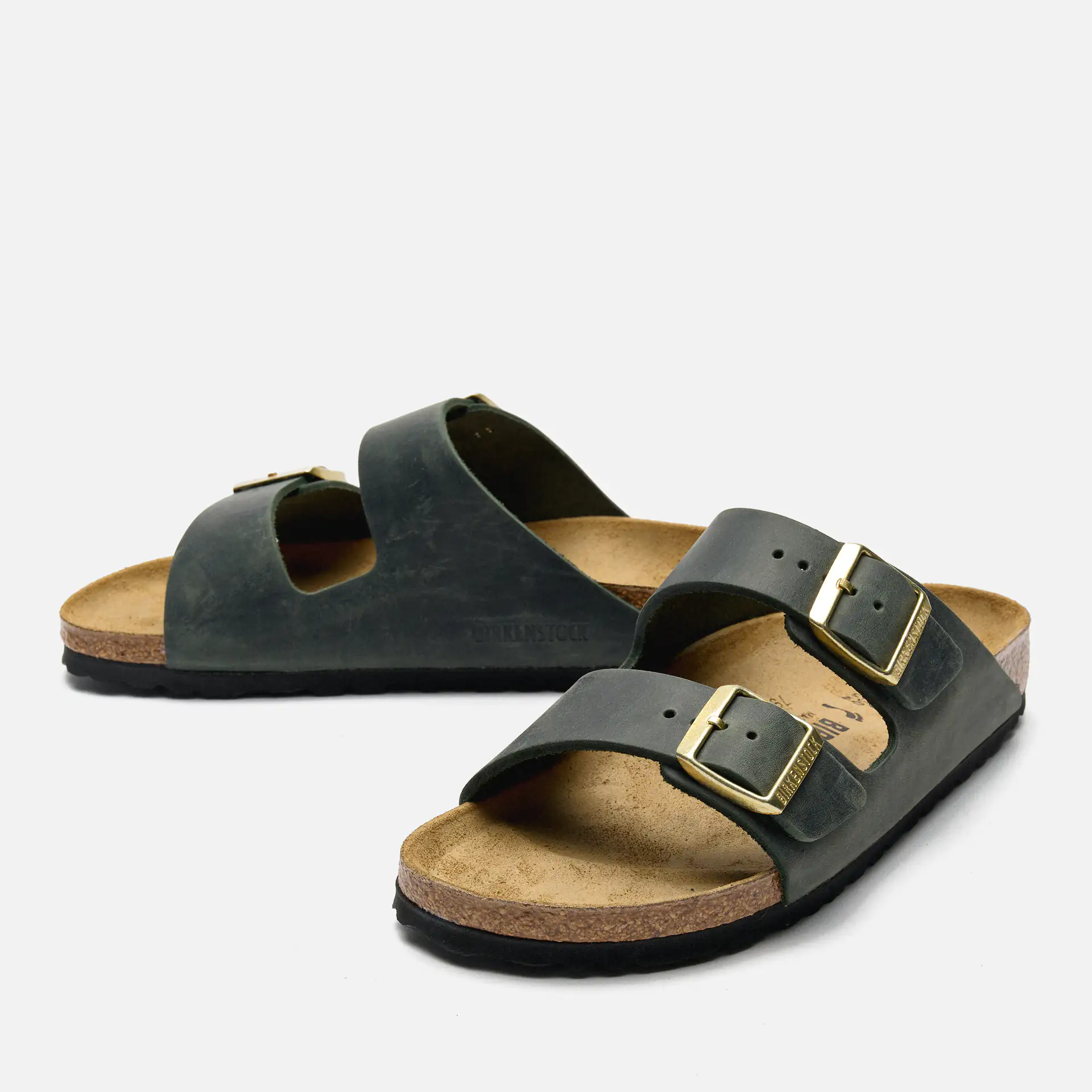 Birkenstock Arizona Oiled Leather Sandals Thyme