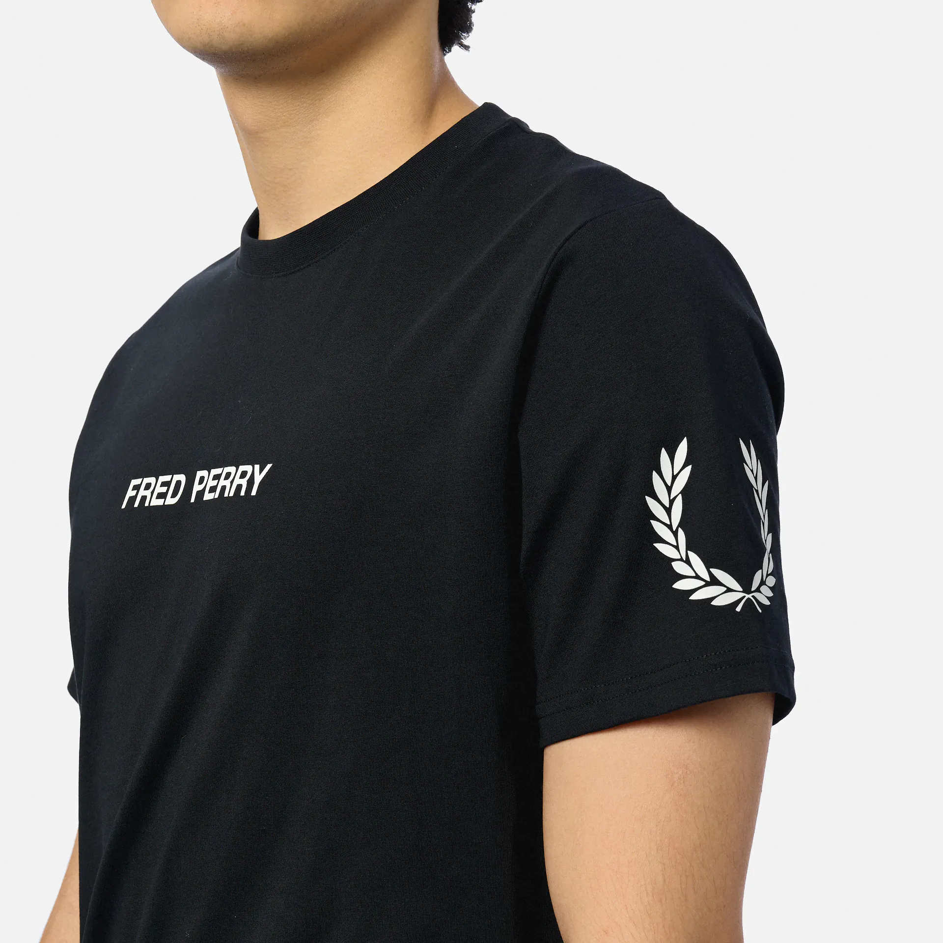 Fred Perry Double Branded Graphic T-Shirt Black