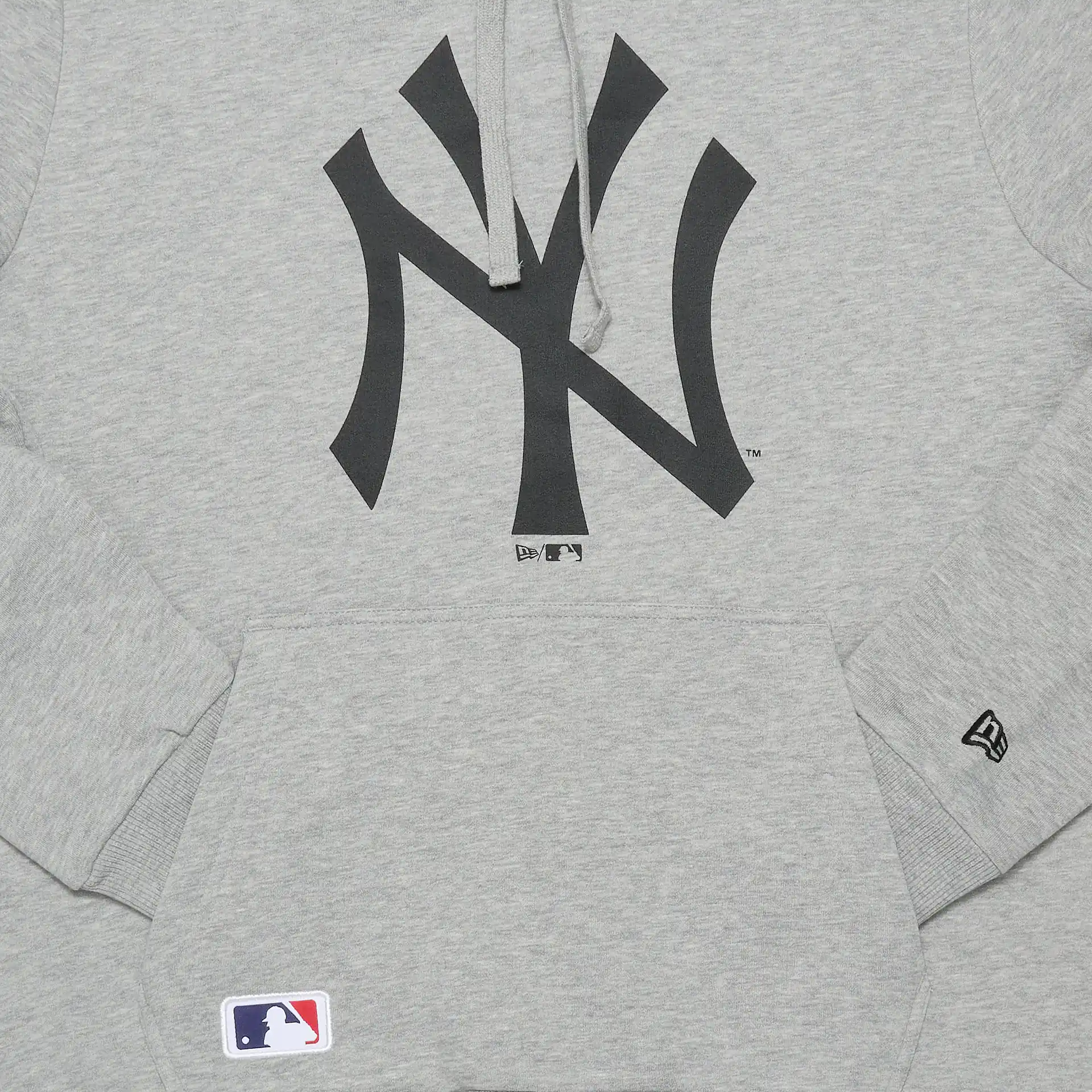 New York Yankees Hoodie MLB Team Logo Hoody Light Grey L - Muziker