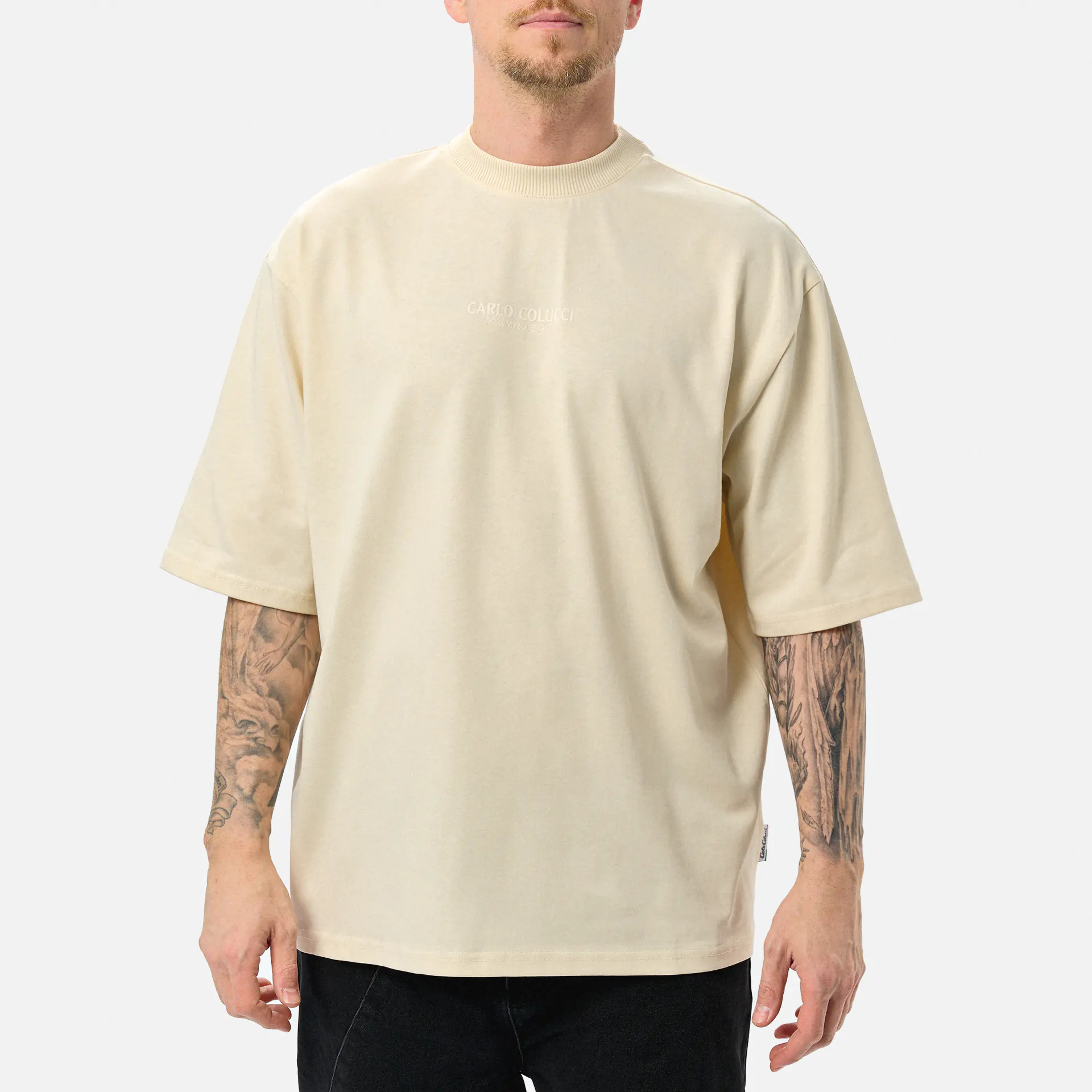 Carlo Colucci La Famiglia Oversize T-Shirt Beige