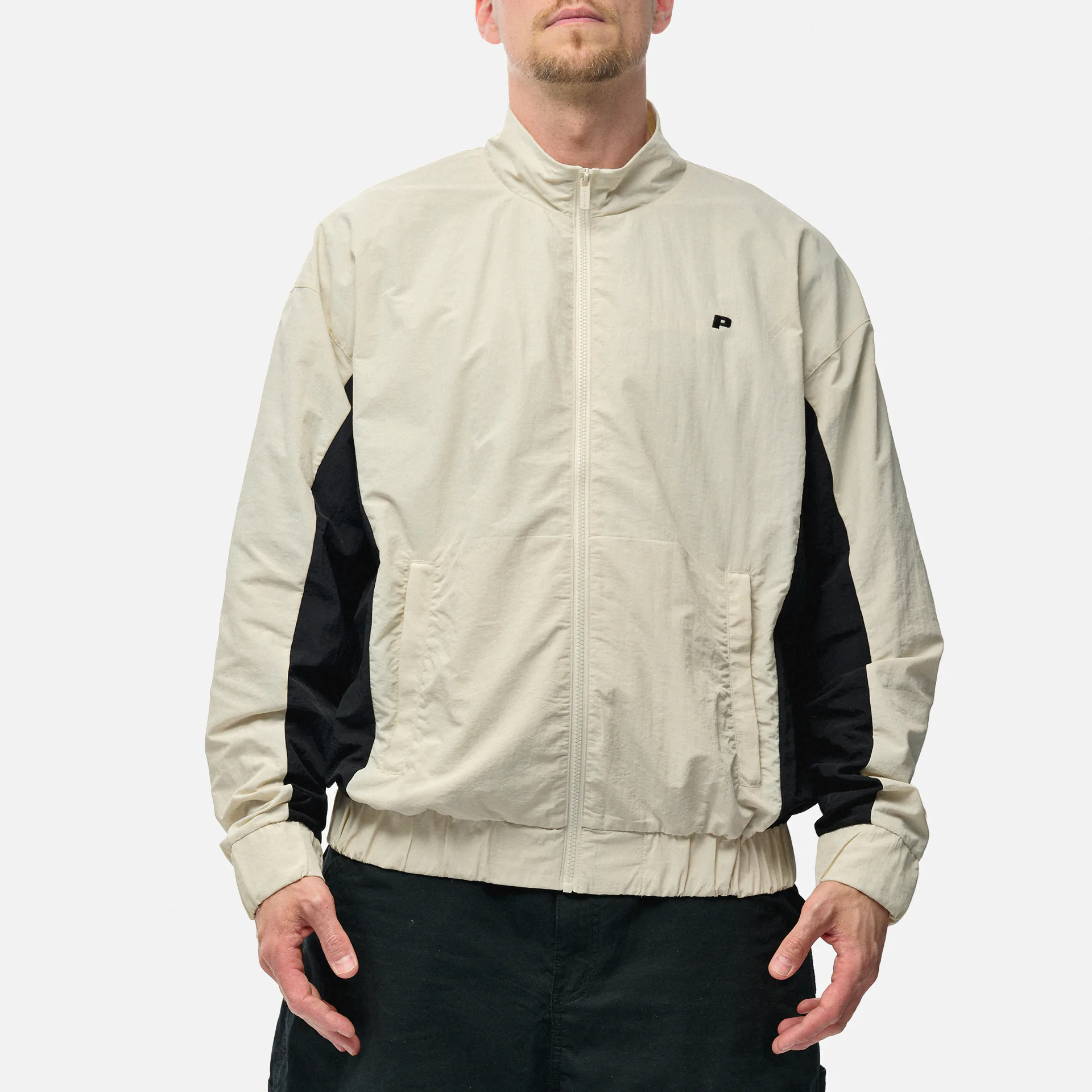 PEGADOR Wolsey Track Jacket Salty Cream Black