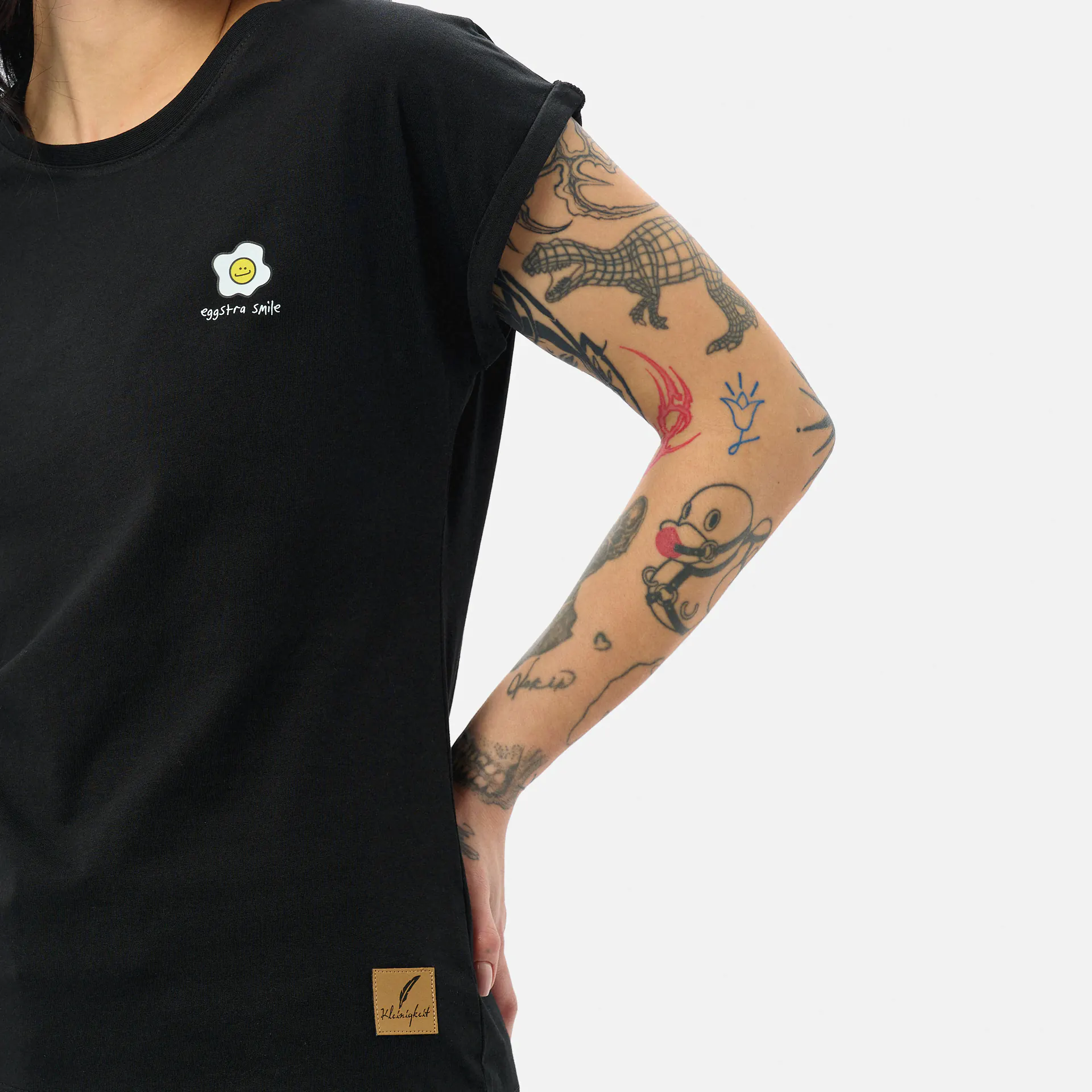 Kleinigkeit Görls Normalfit T-Shirt Eggstra Smile Black