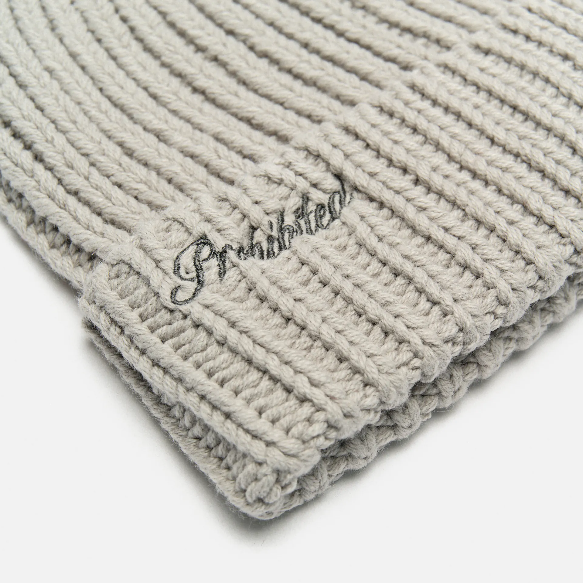 Prohibited Rough Beanie Grey