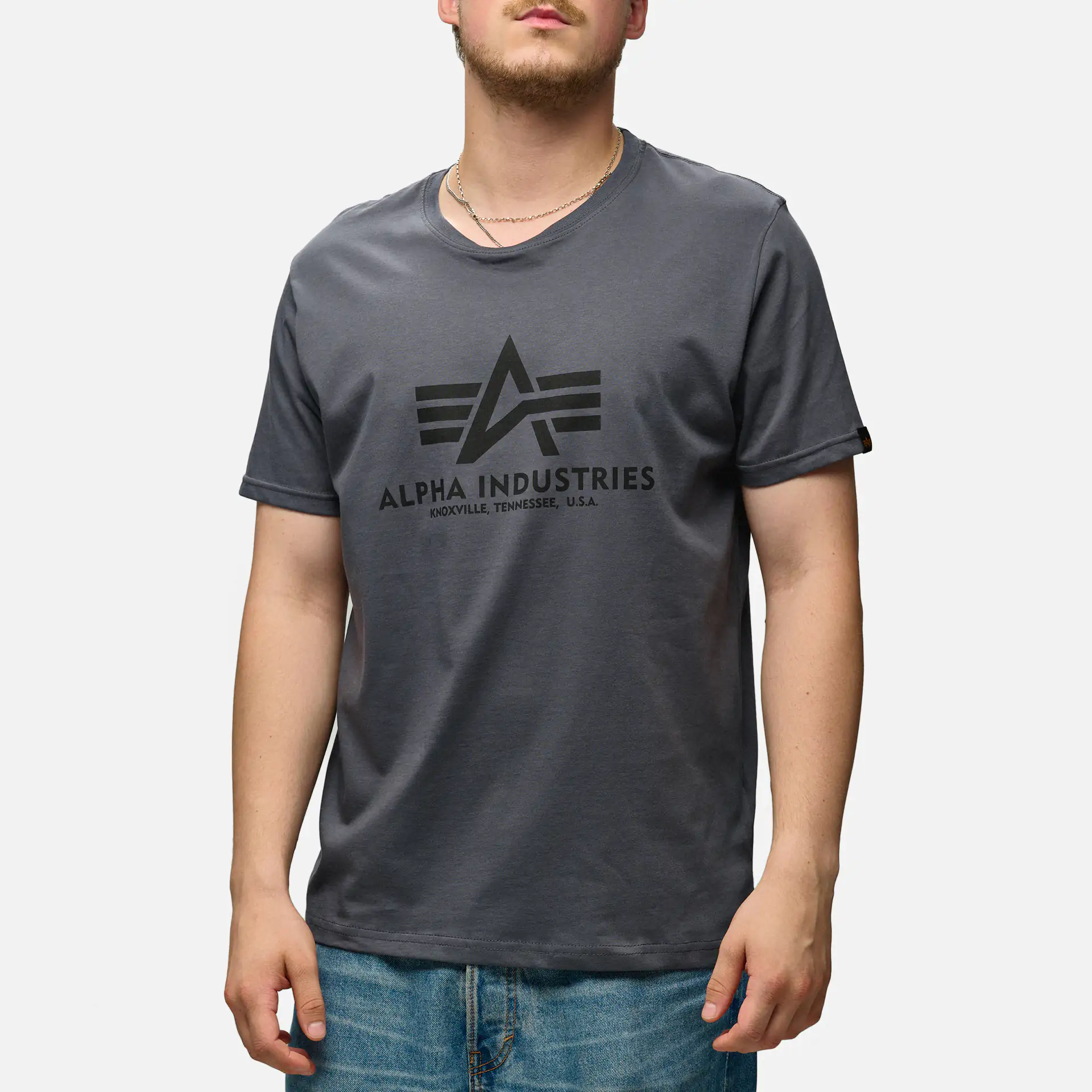 Alpha Industries Basic T-Shirt Grey Black/Black