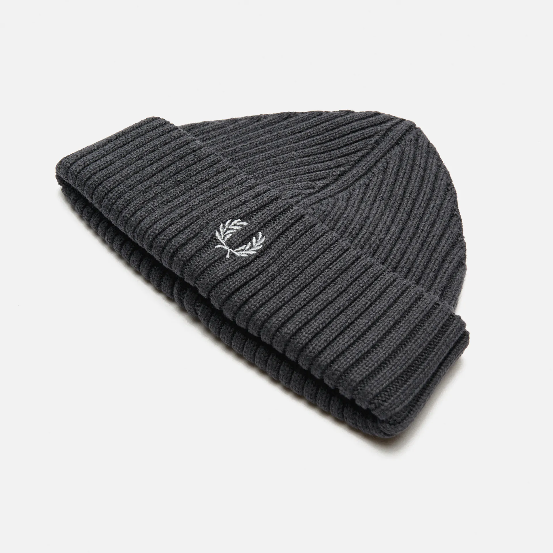 Fred Perry Cotton Rib Beanie Anchor Grey