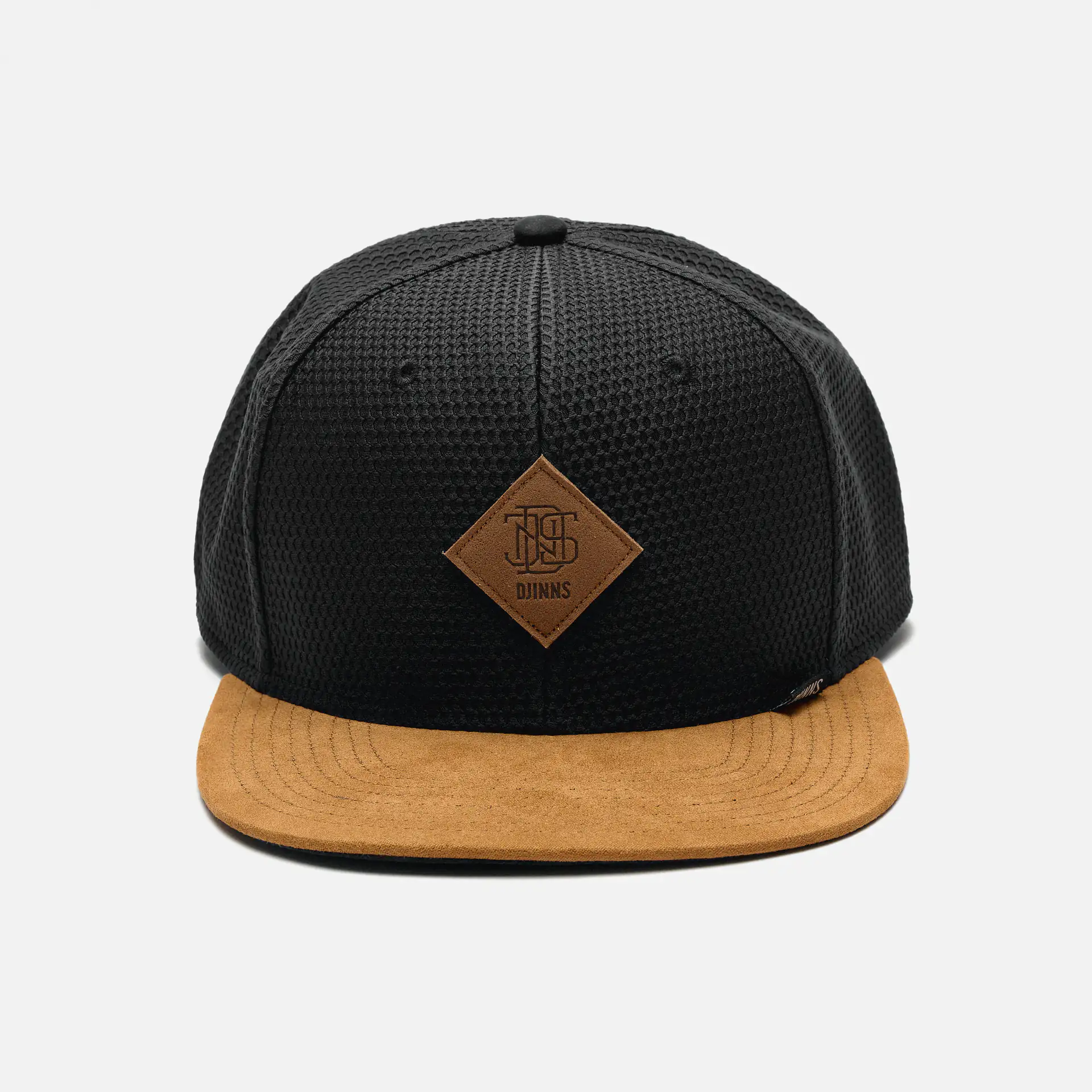 DJINNS 6 Panel Snapback Cap Honey Knit Black