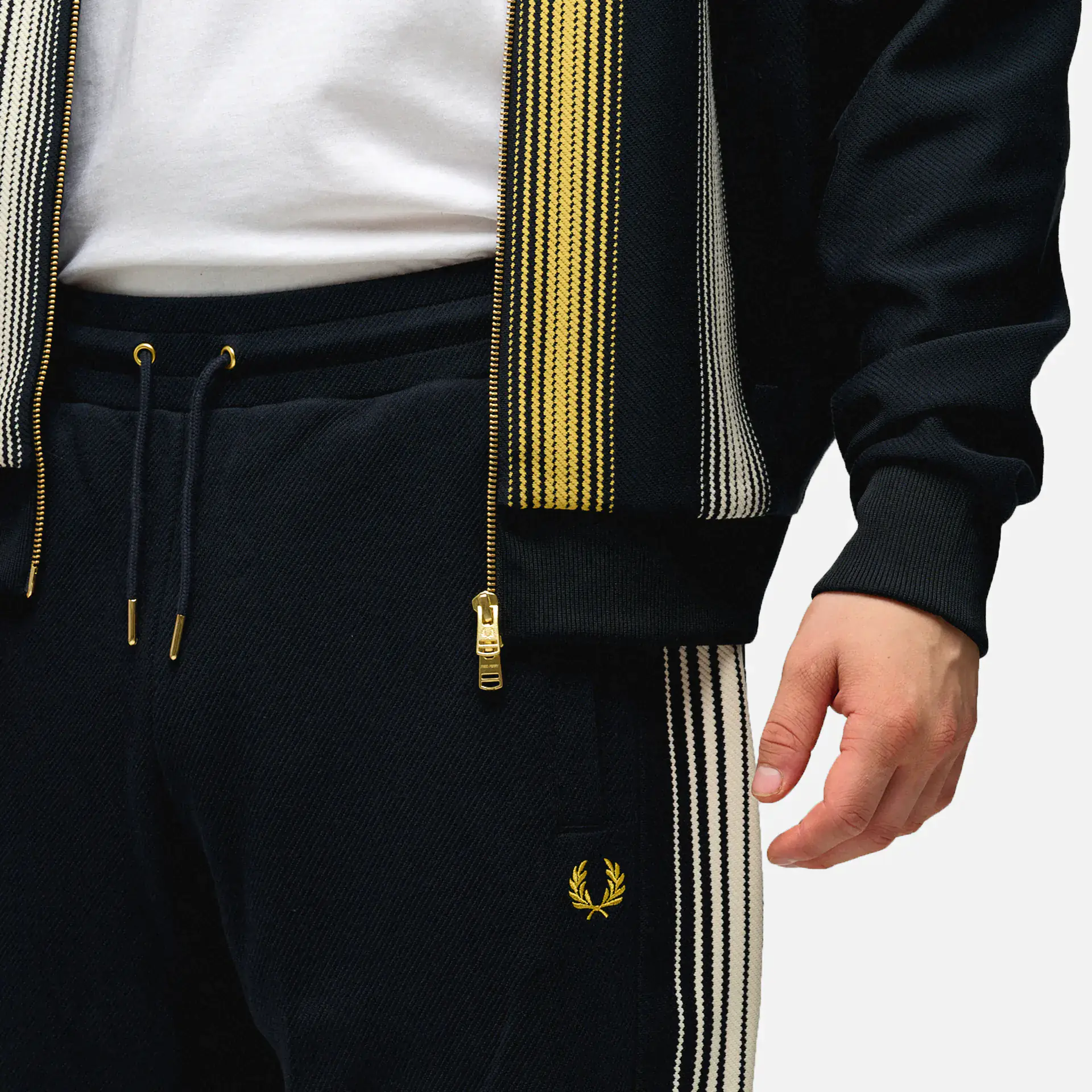 Fred Perry Ombre Stripe Track Pants Navy