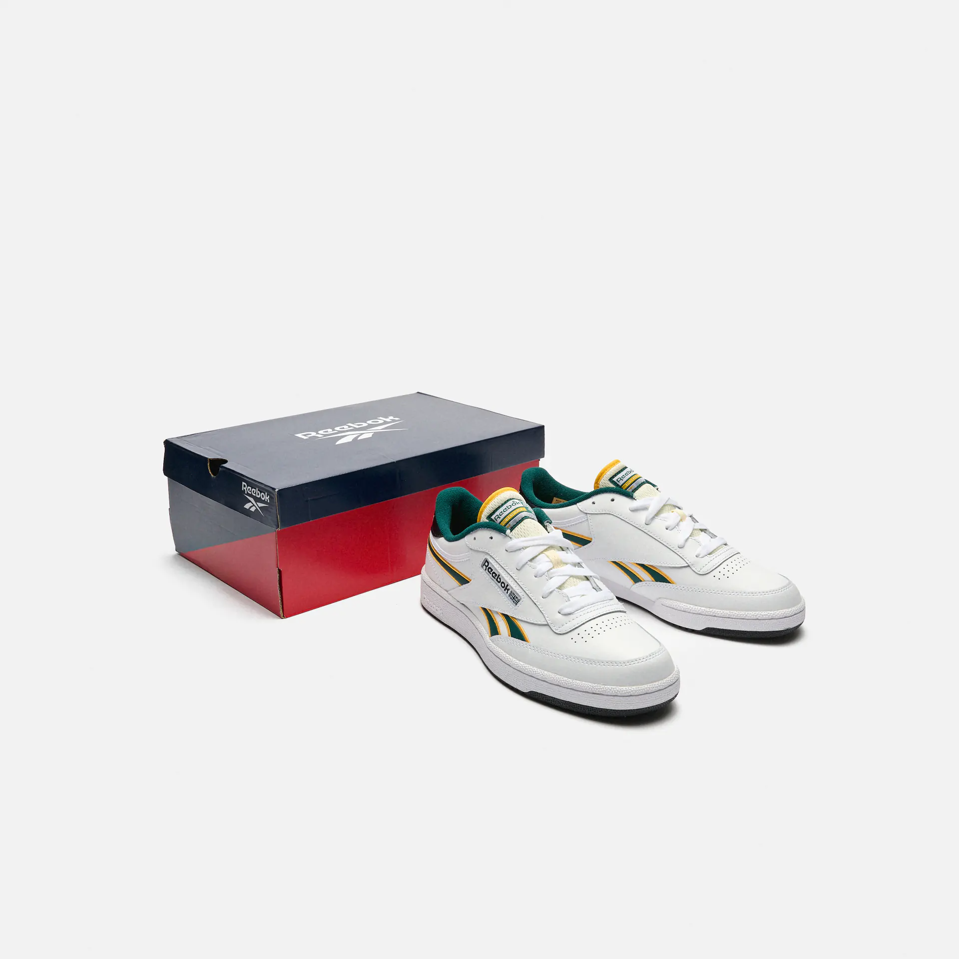 Reebok Club C Revenge Sneaker White/Fierce Gold/Collegiate Green