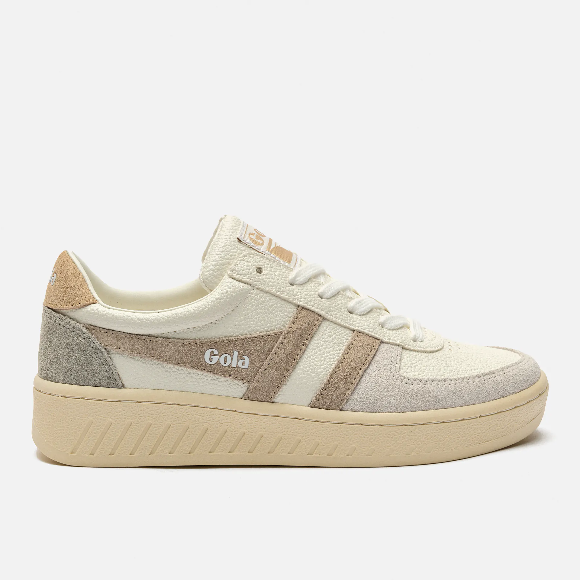 Gola Grandslam Trident Sneaker White/Feather Grey/Oat