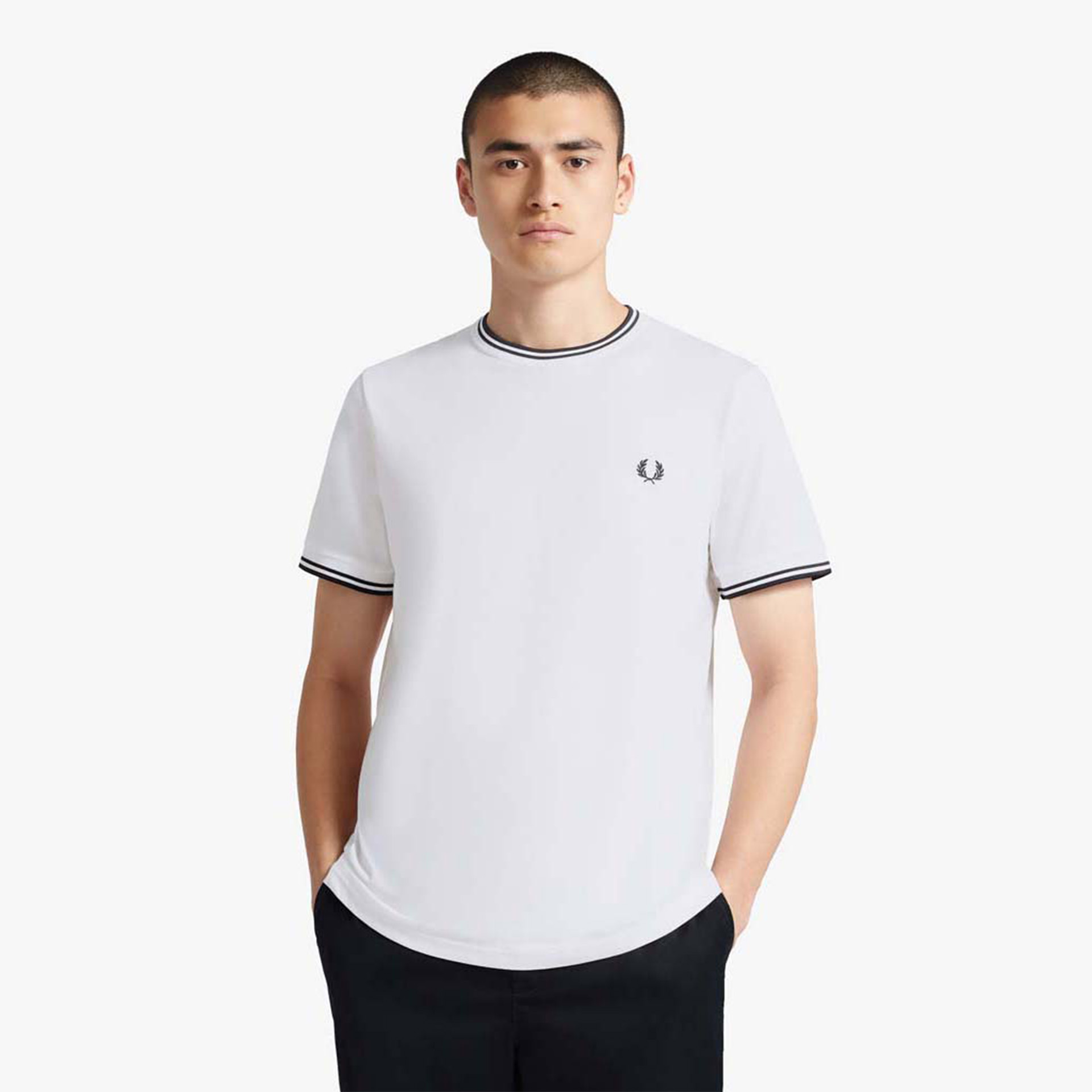 Fred Perry Twin Tipped T-Shirt White