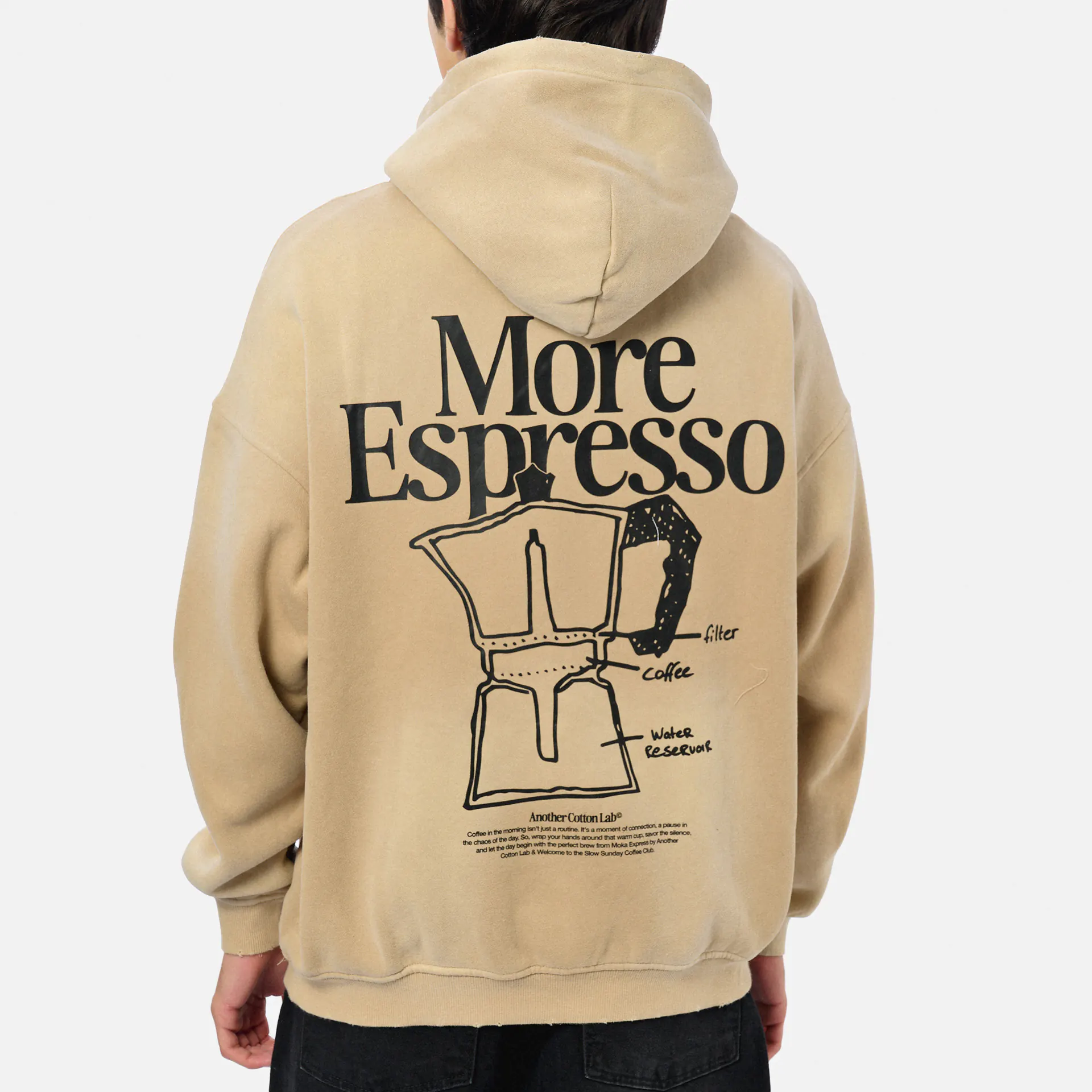 Another Cotton More Espresso Oversized Hoodie Beige