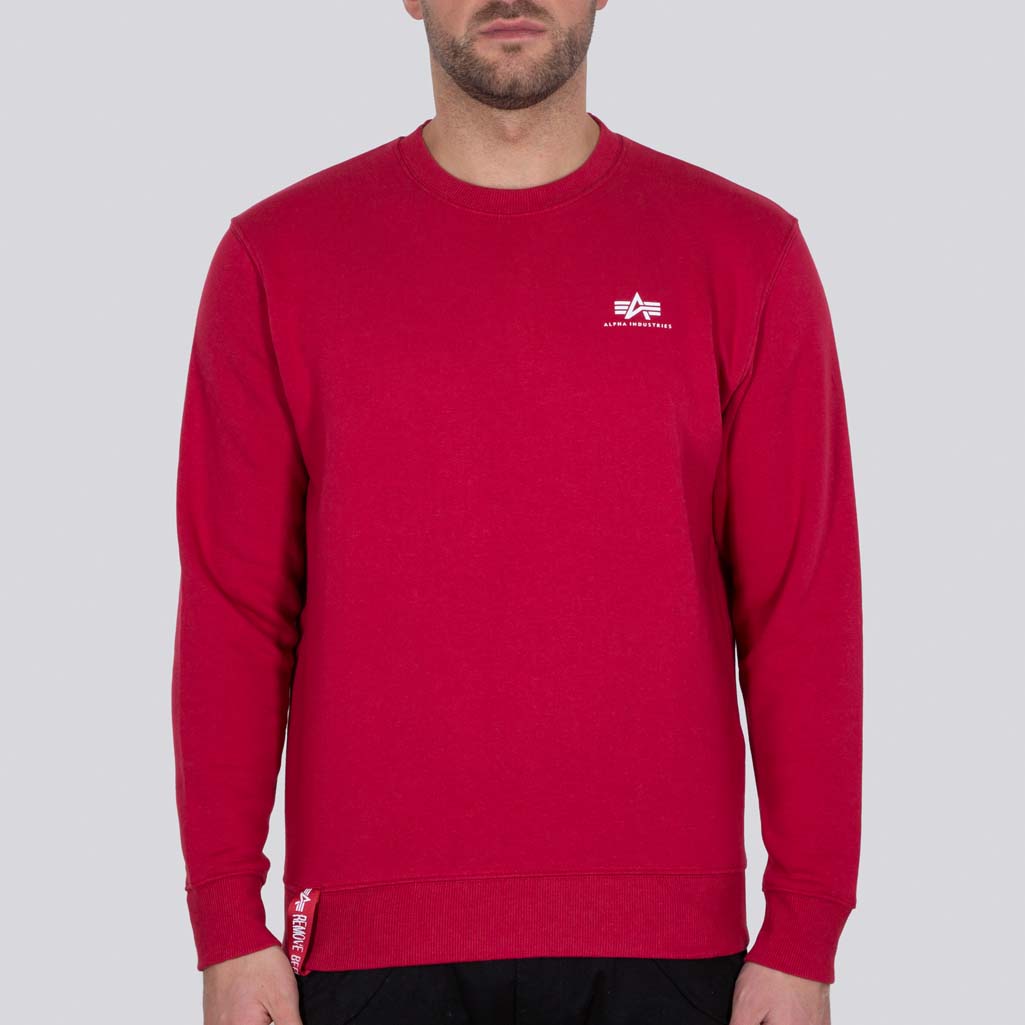 Alpha Industries Basic Sweater Small Logo Rbf Red