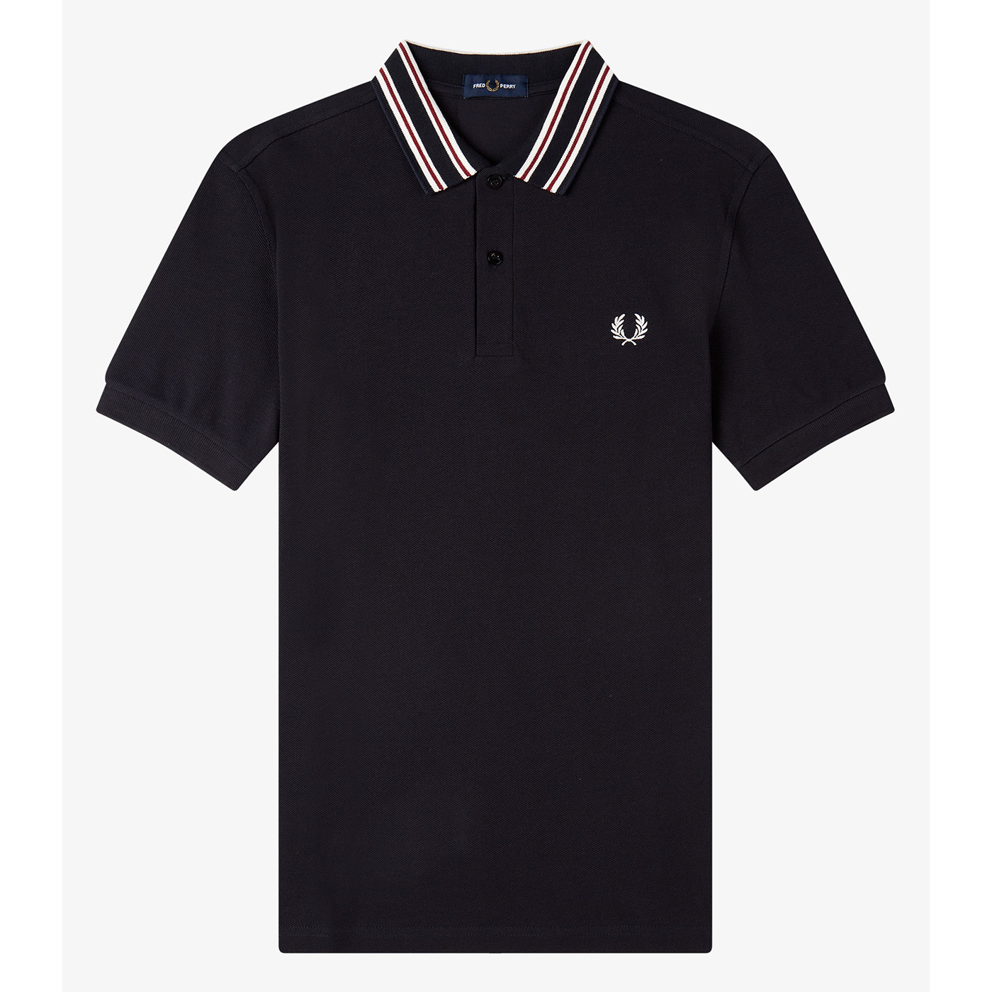 Fred Perry M3680 Striped Collar Polo Shirt