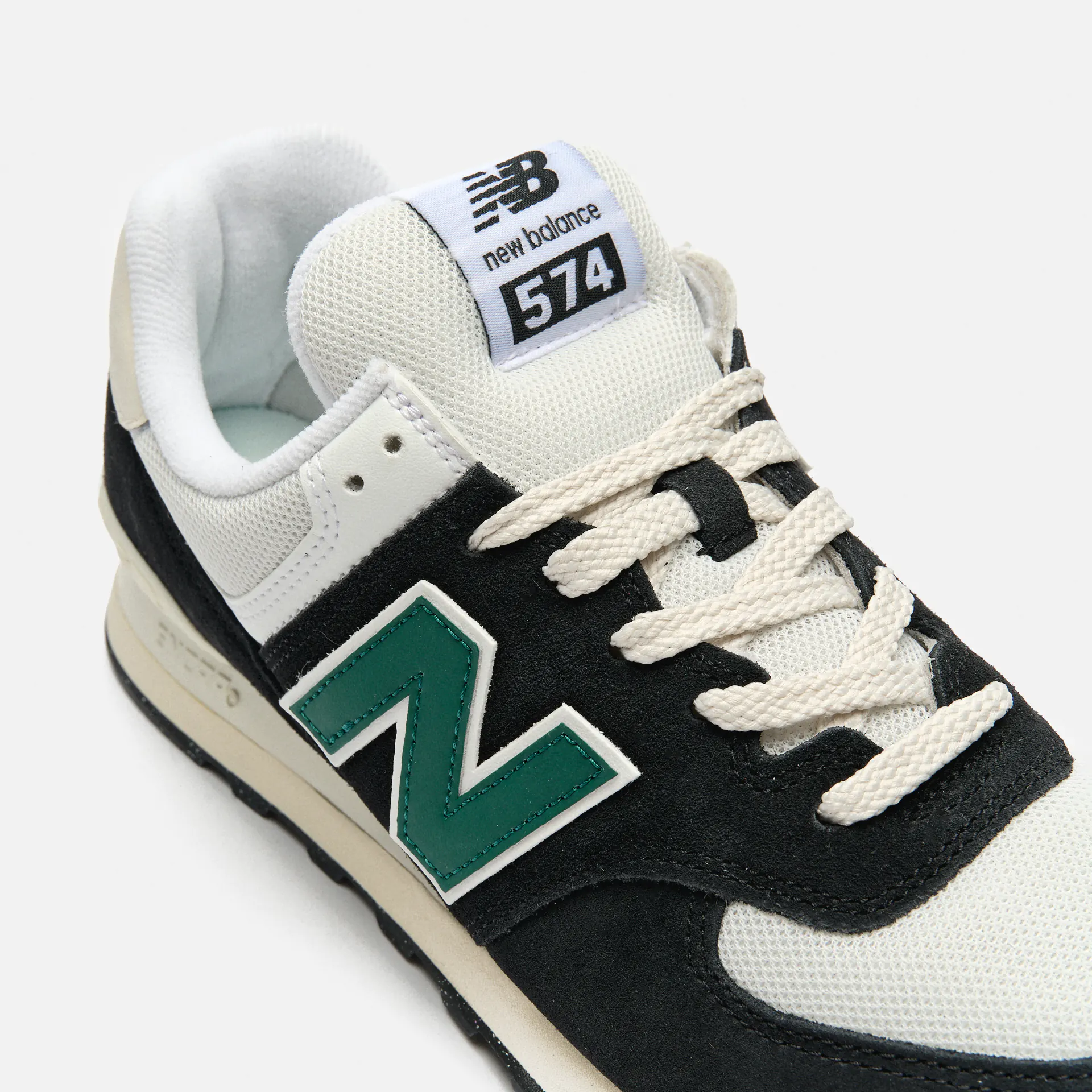 New Balance U574RBG Sneaker Black/White/Marsh Green