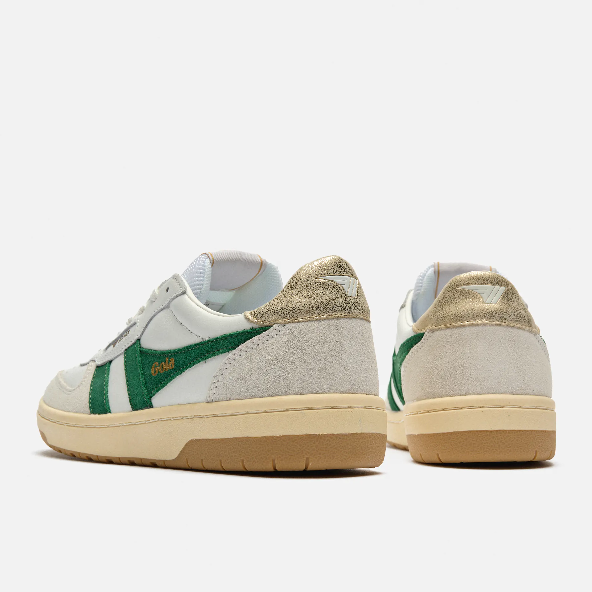 Gola Hawk Sneaker White/Dark Green/Gold 