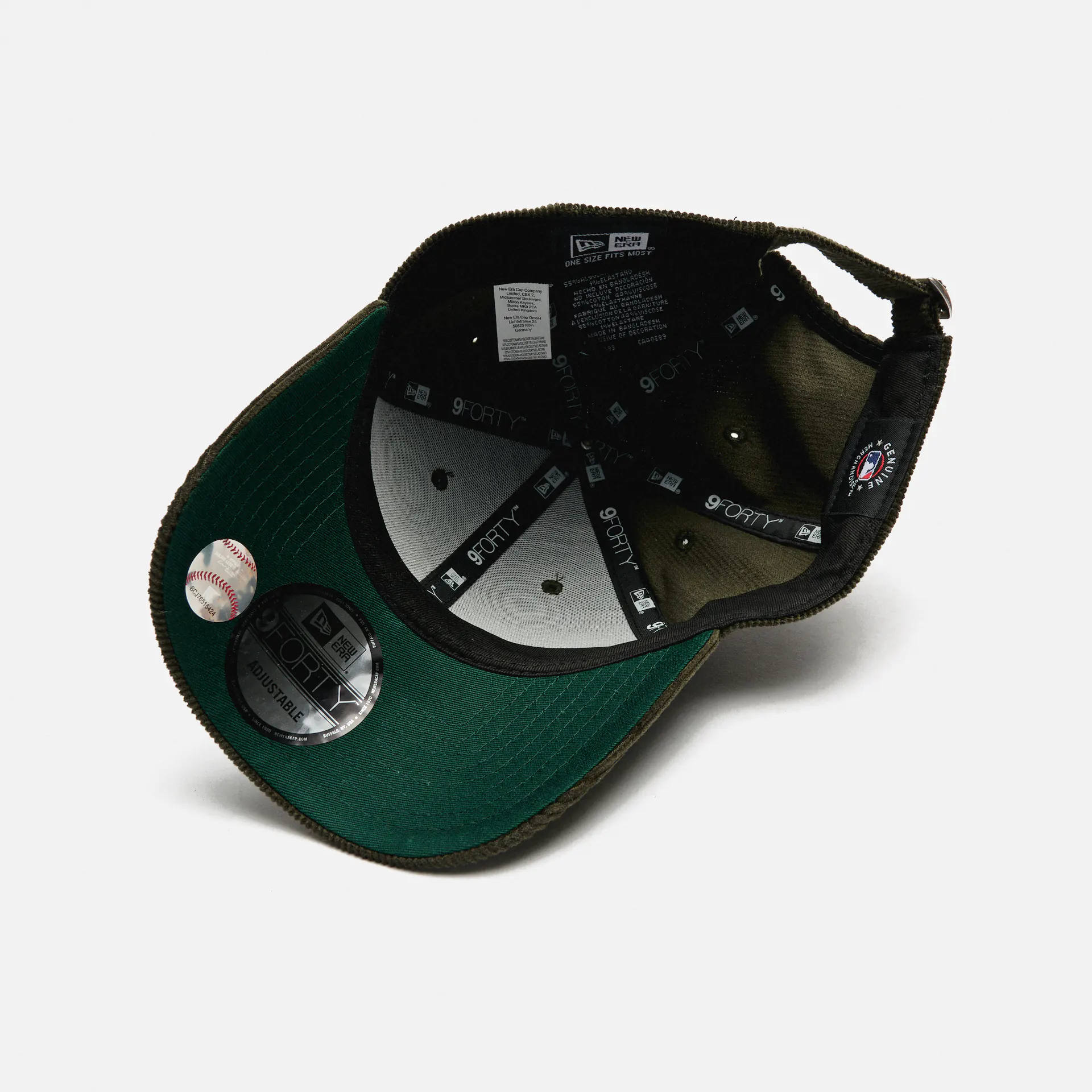 New Era MLB Oakland Athletics Cord 9Forty Cap Dark Green 