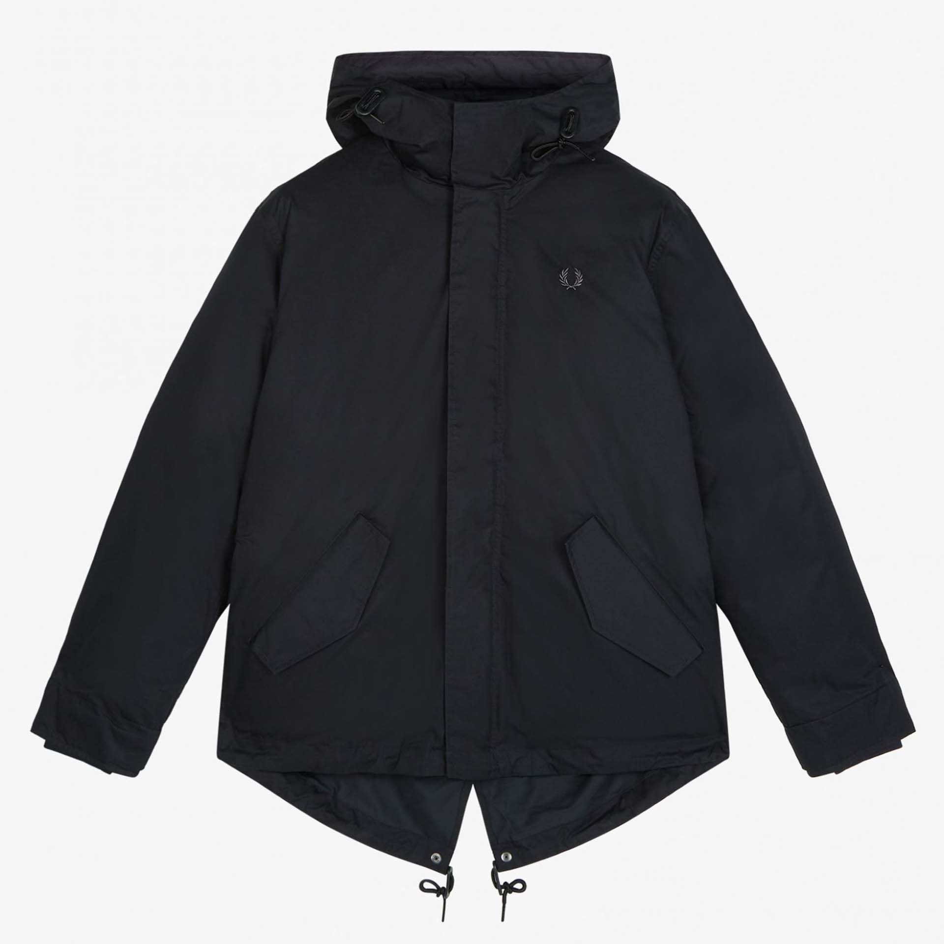 Fred Perry Short Padded Parka Black