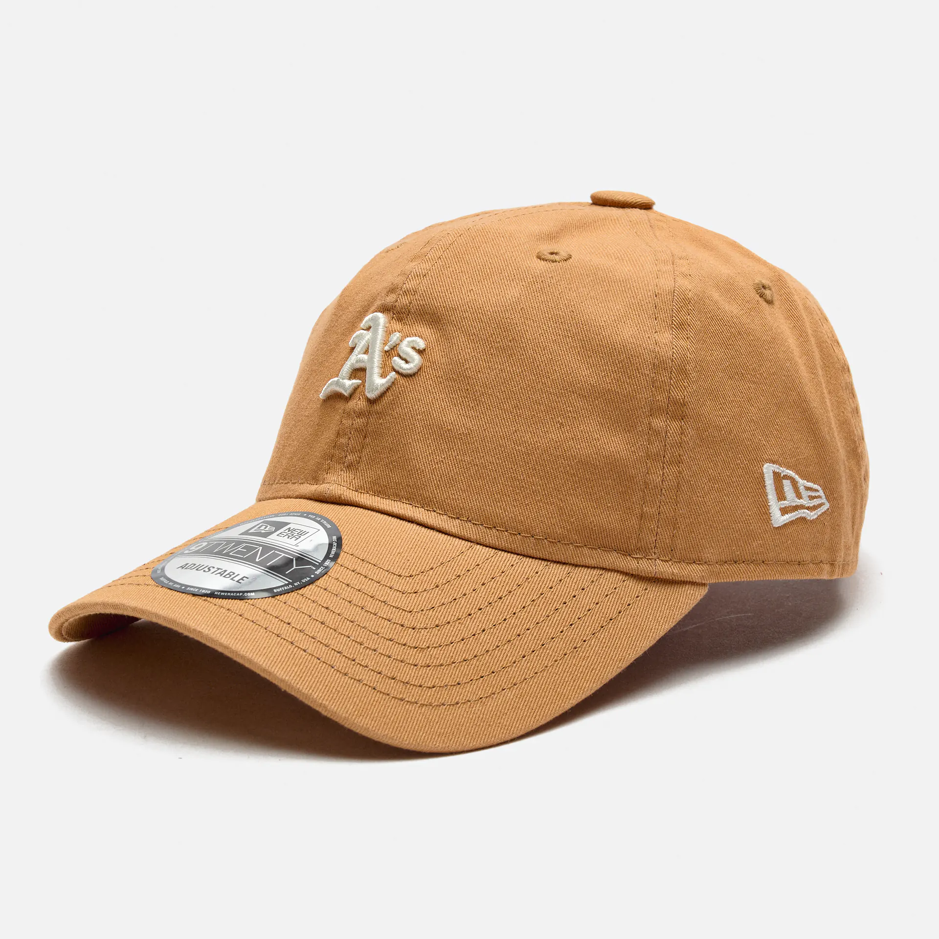 New Era Mini Washed 9Twenty Oaklands Athletics Cap Dark Sand