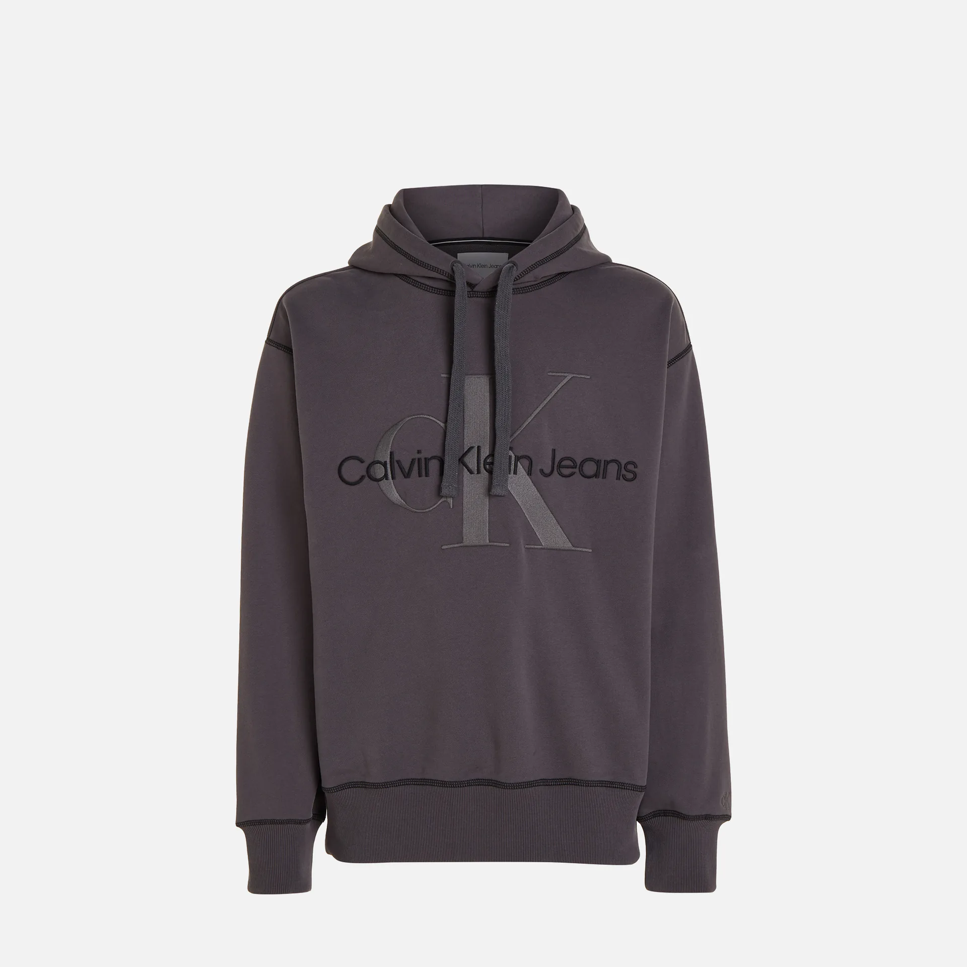 Calvin Klein Jeans Wash Monologo Hoodie Black