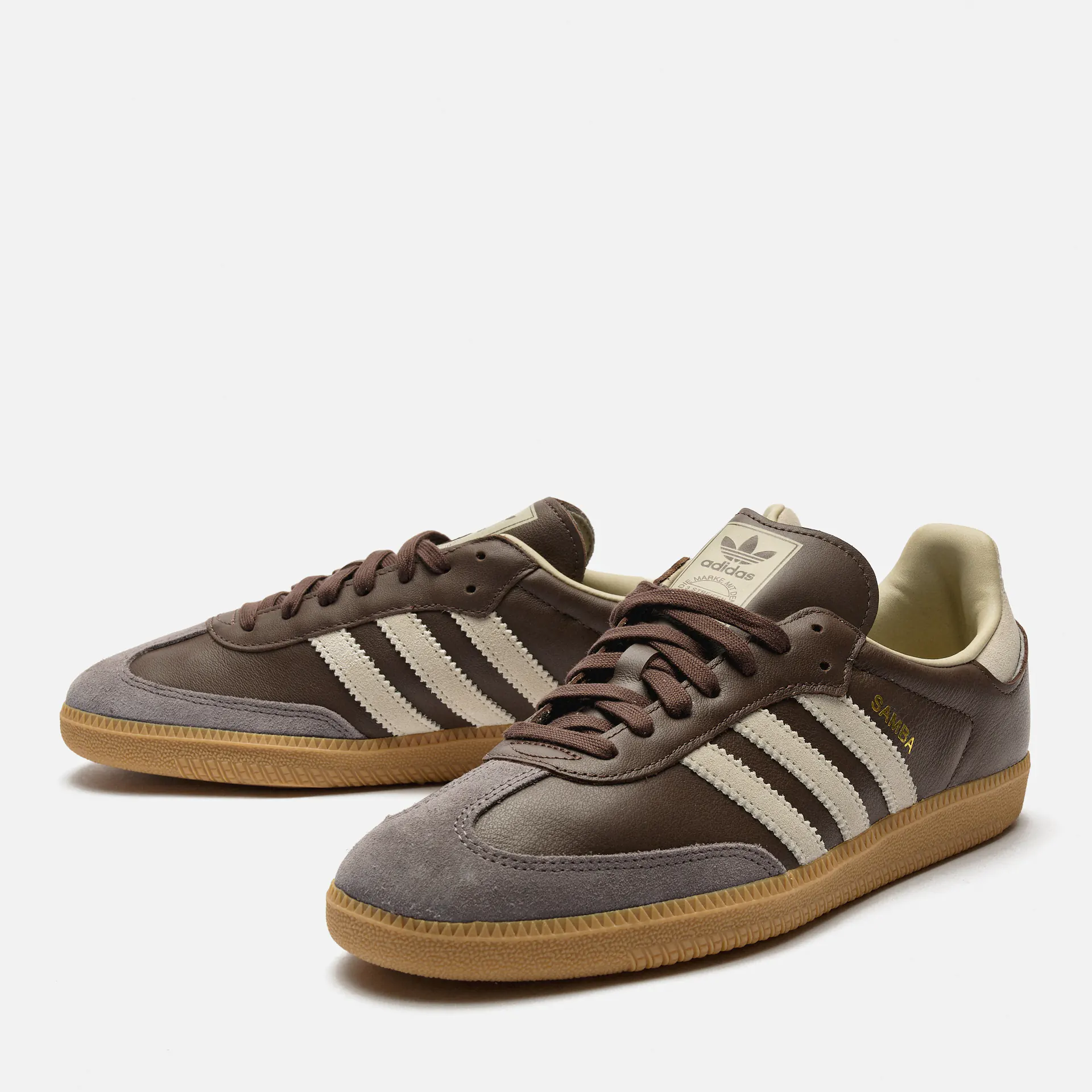 adidas Originals Samba OG Sneaker Brown/Putty Grey/Gold