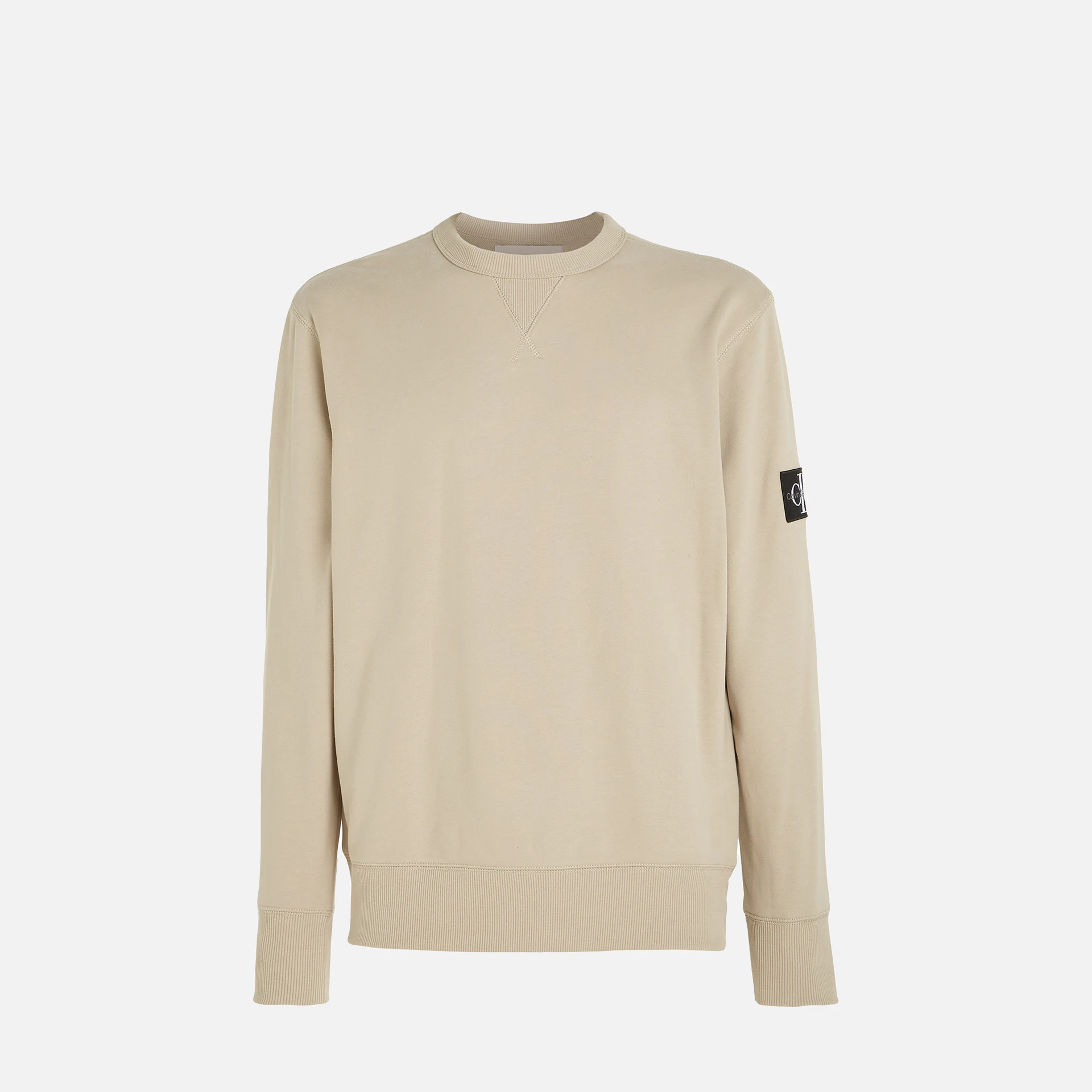 Calvin Klein Jeans Badge Crew Neck Plaza Taupe